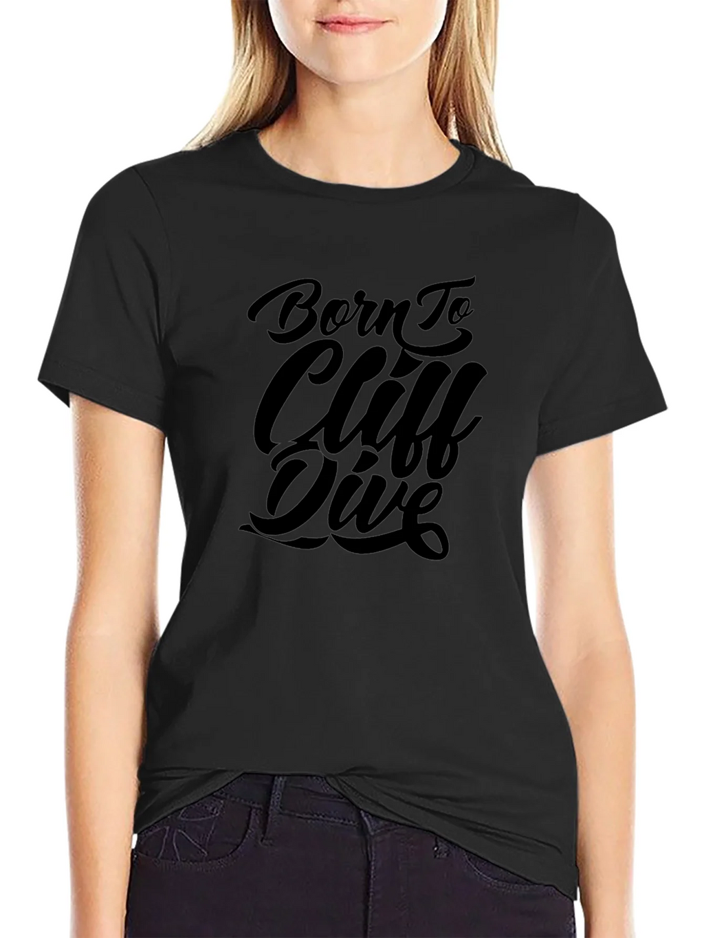 Born to Cliff Dive Black Graphic Tee product image 2