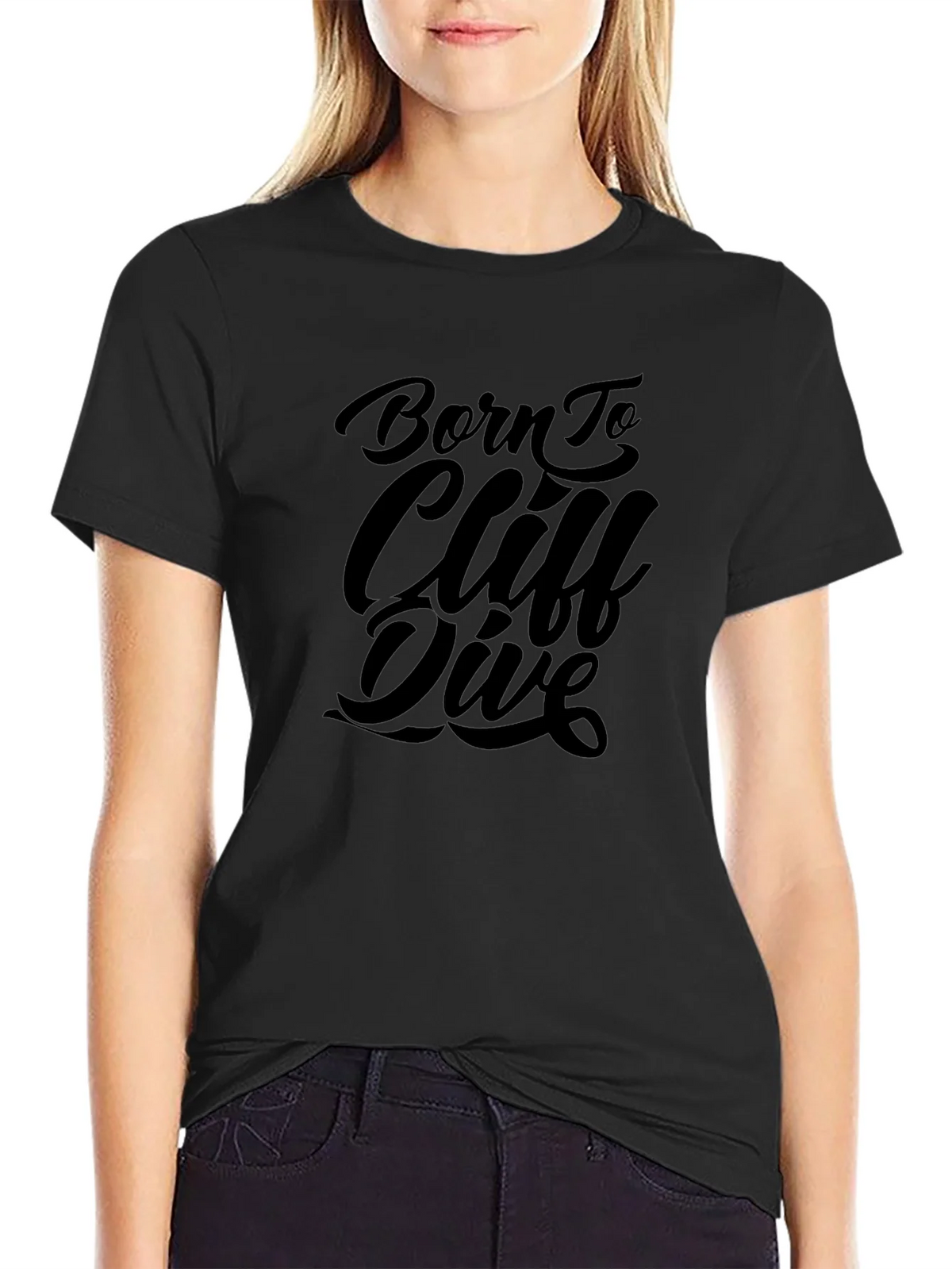 Born to Cliff Dive Black Graphic Tee product image 2