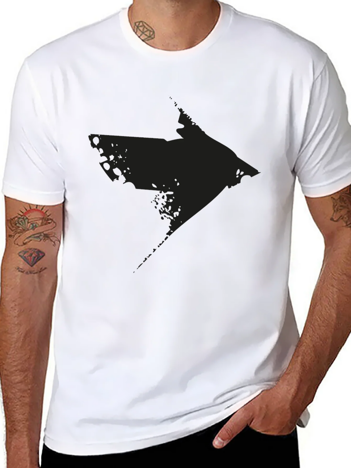 Distressed Arrow Graphic Black T-Shirt product image 6