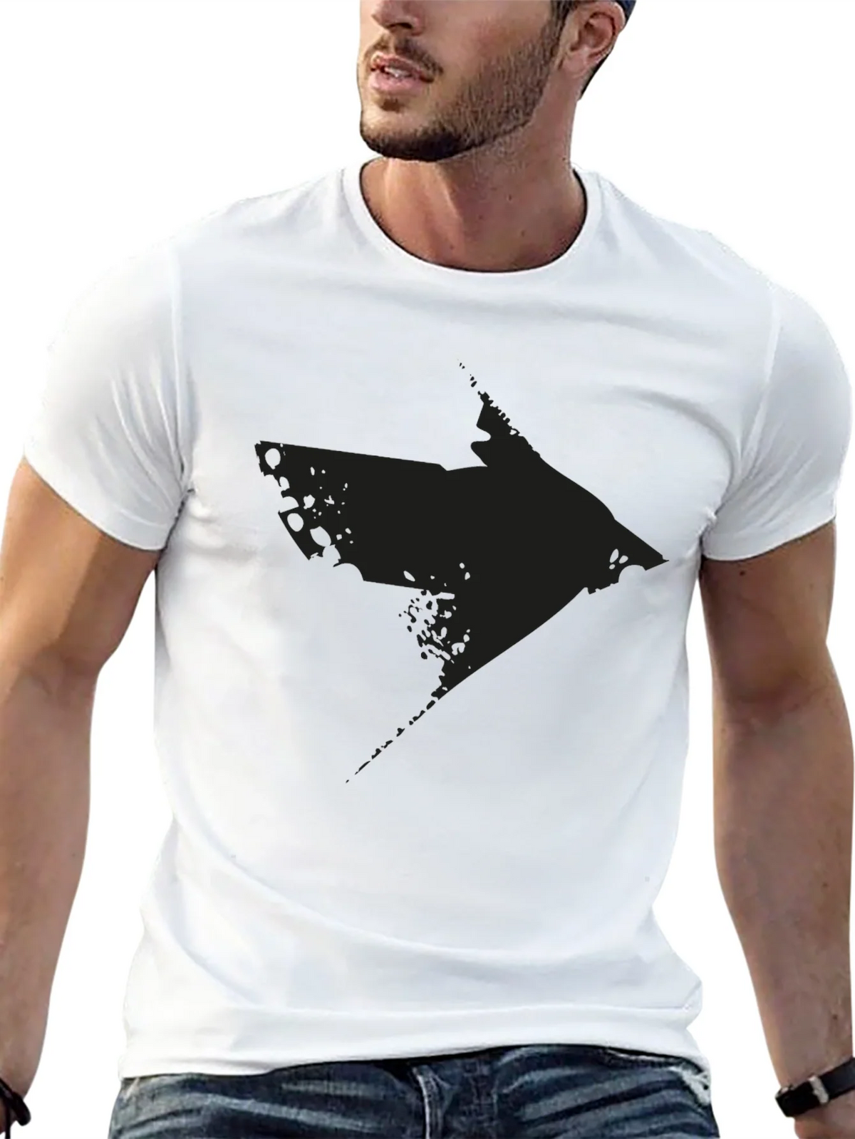Distressed Arrow Graphic Black T-Shirt product image 11