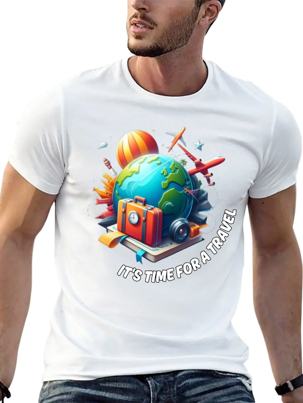 Travel Time Graphic T-Shirt - Black product image 8