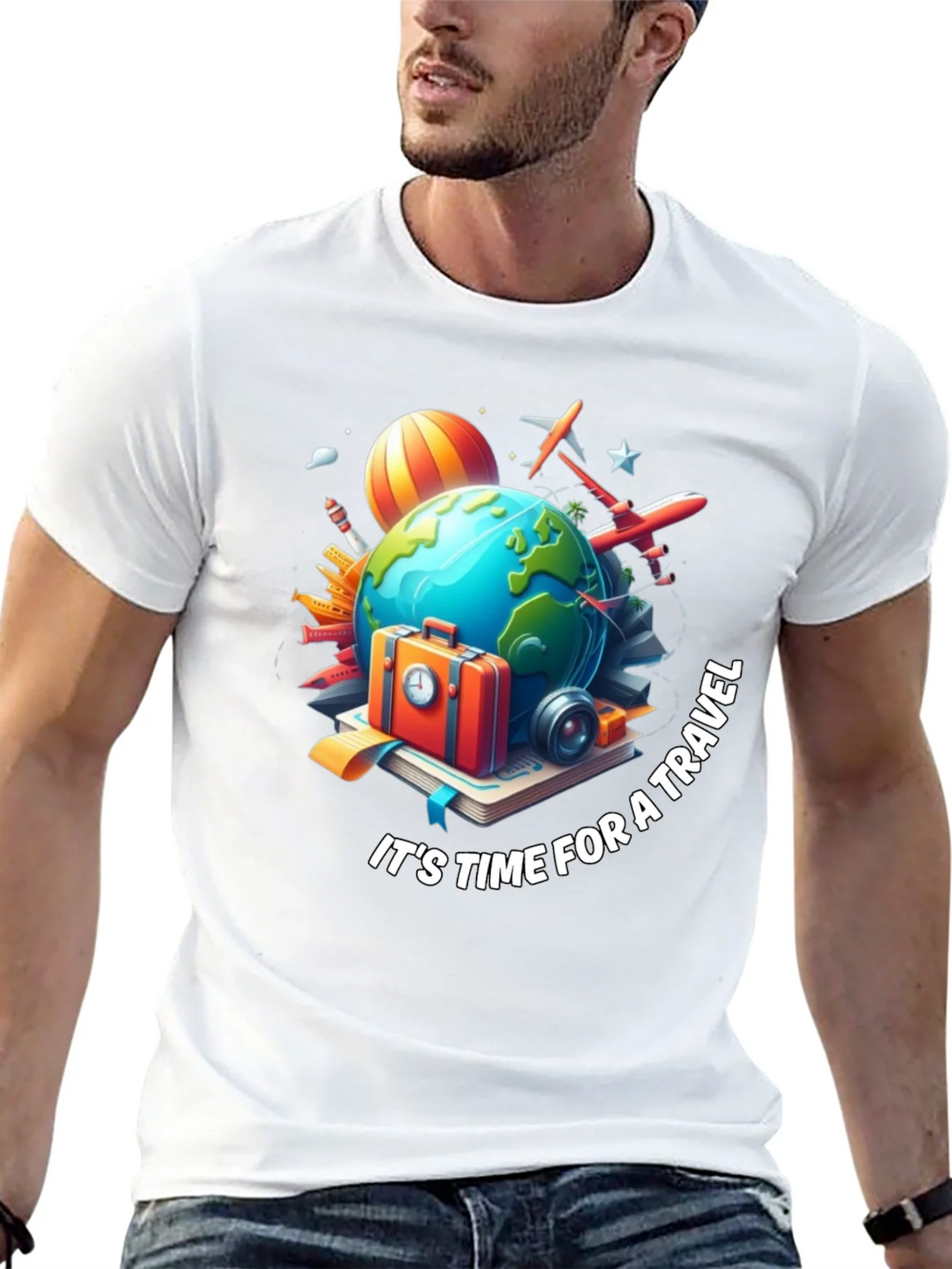 Travel Time Graphic T-Shirt - Black product image 8