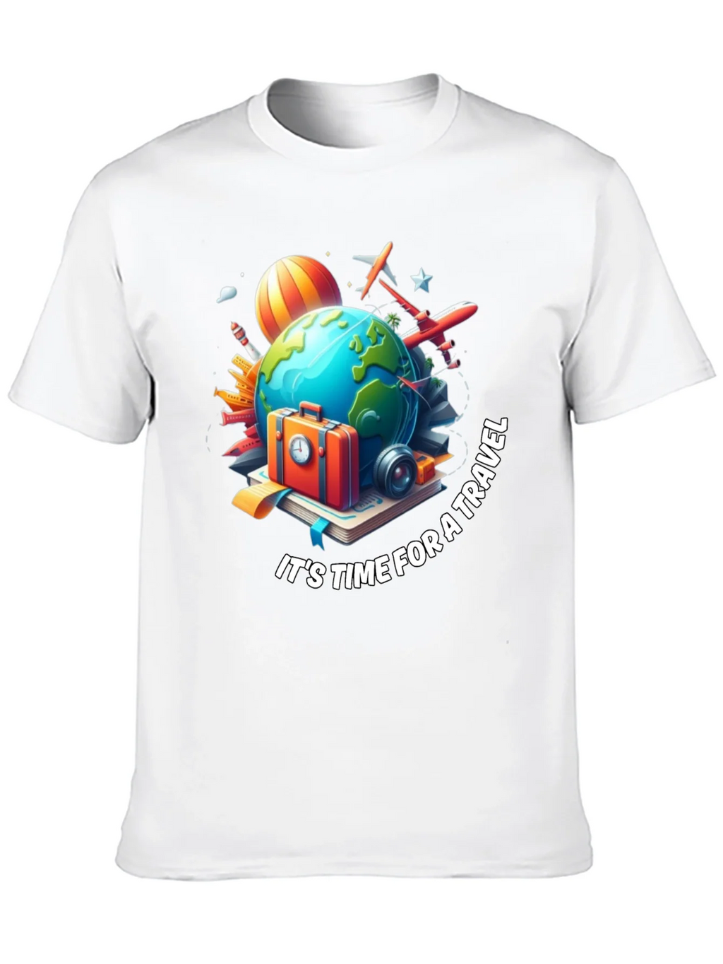 Travel Time Graphic T-Shirt - Black product image 5