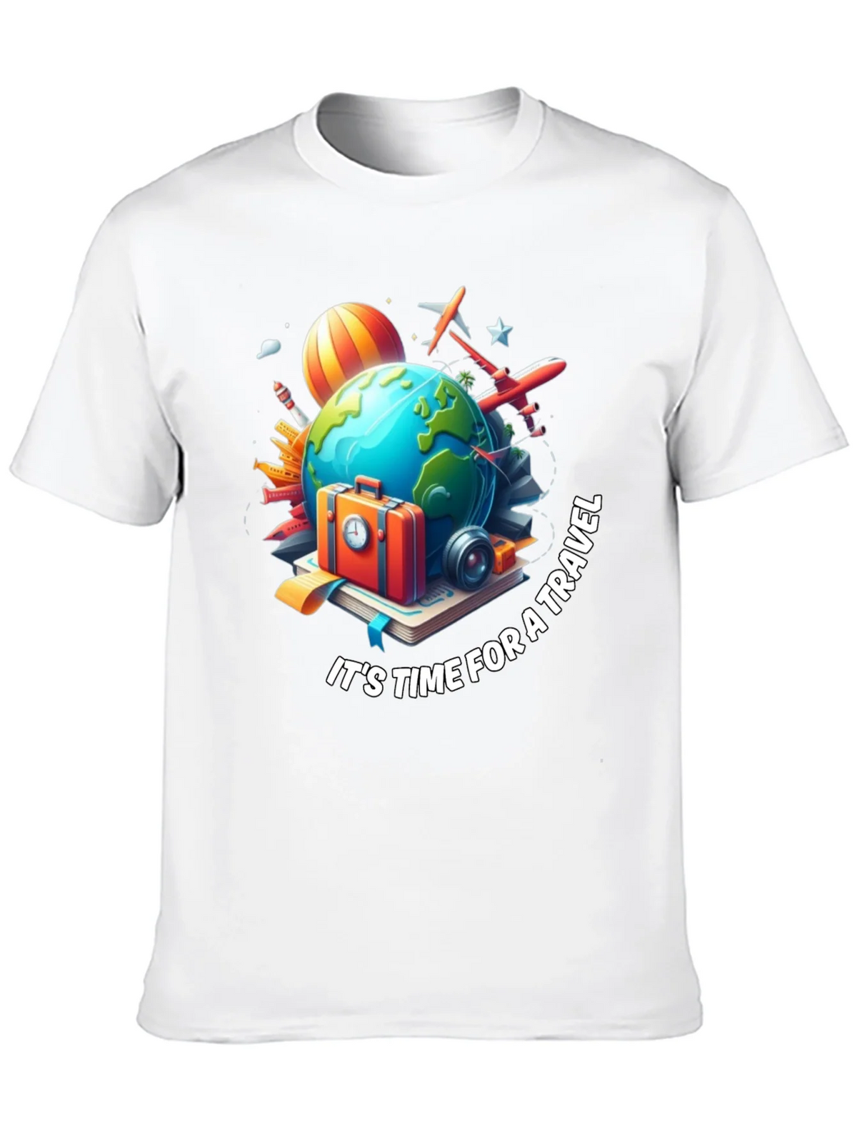 Travel Time Graphic T-Shirt - Black product image 5