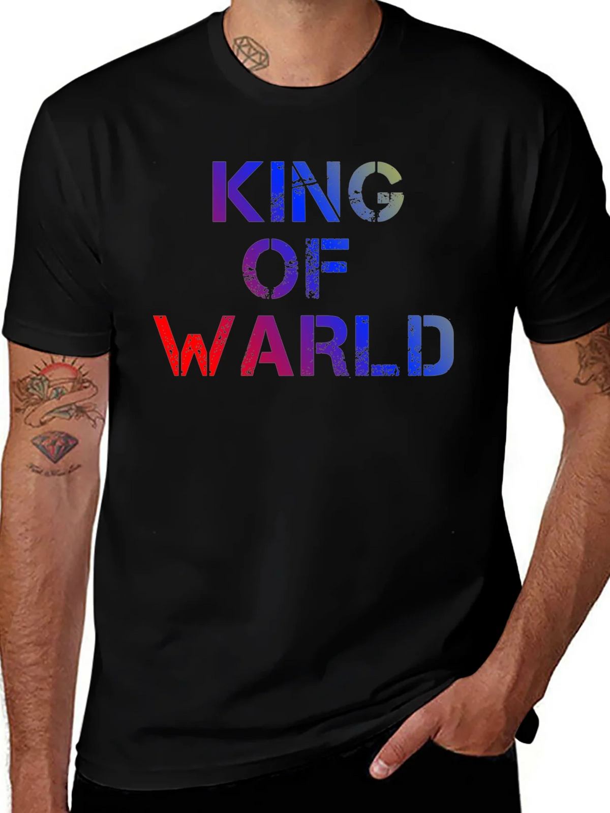King of Warl T-Shirt - Distressed Graphic Tee product image 1