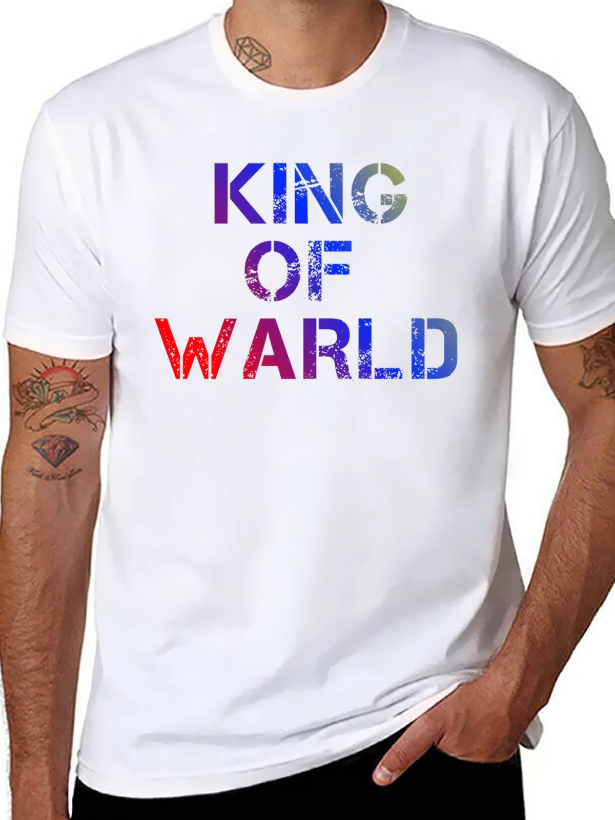 King of Warl T-Shirt - Distressed Graphic Tee product image 6