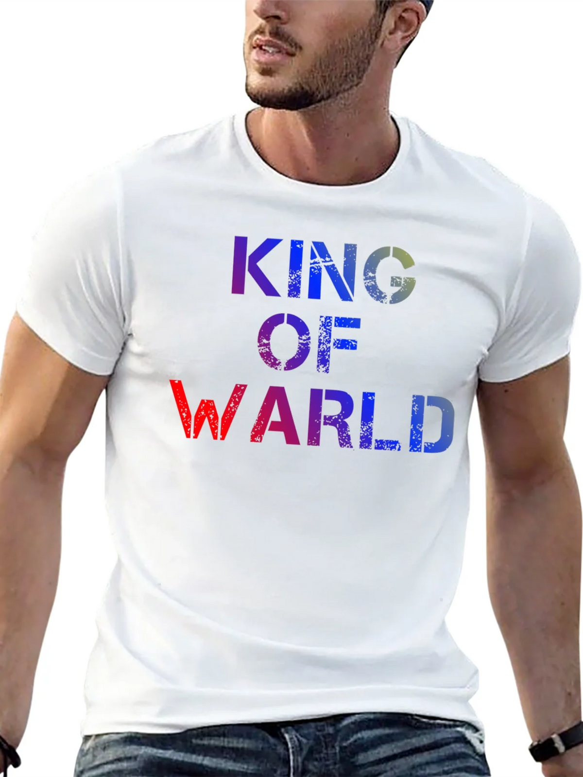 King of Warl T-Shirt - Distressed Graphic Tee product image 10