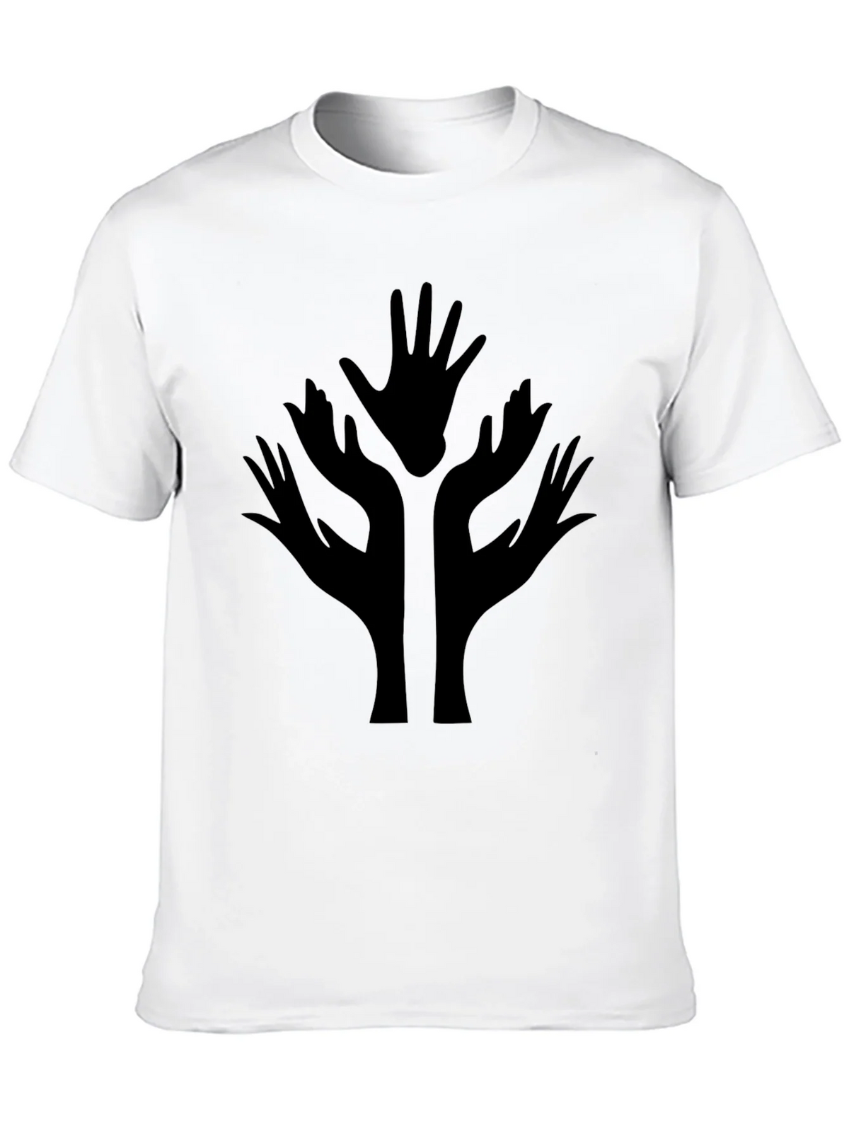 Abstract Hand Tree Black T-Shirt product image 1