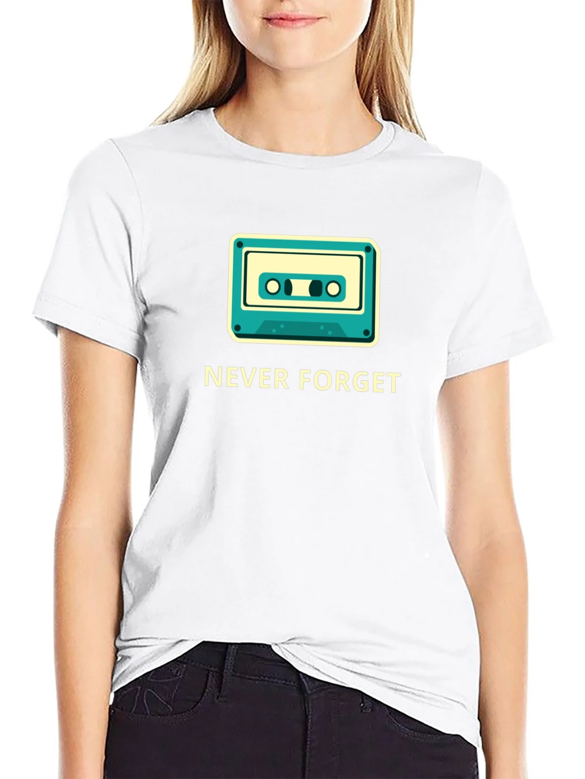 Retro Cassette Never Forget Graphic Tee product image 7