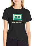 Retro Cassette Never Forget Graphic Tee product image 1