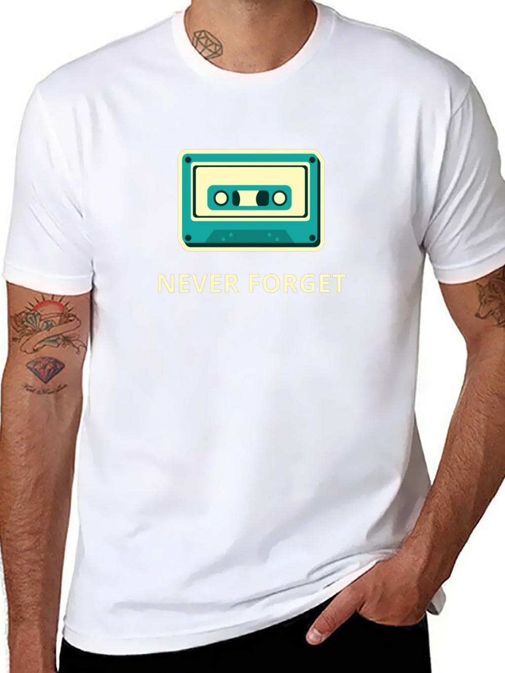 Retro Cassette Never Forget Graphic Tee product image 6