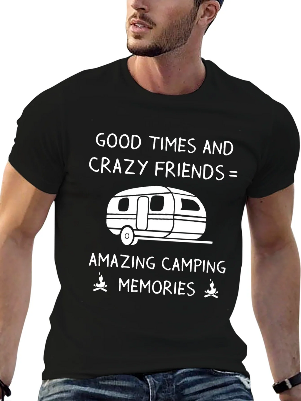 Camping Memories T-Shirt - Good Times & Crazy Friends product image 6