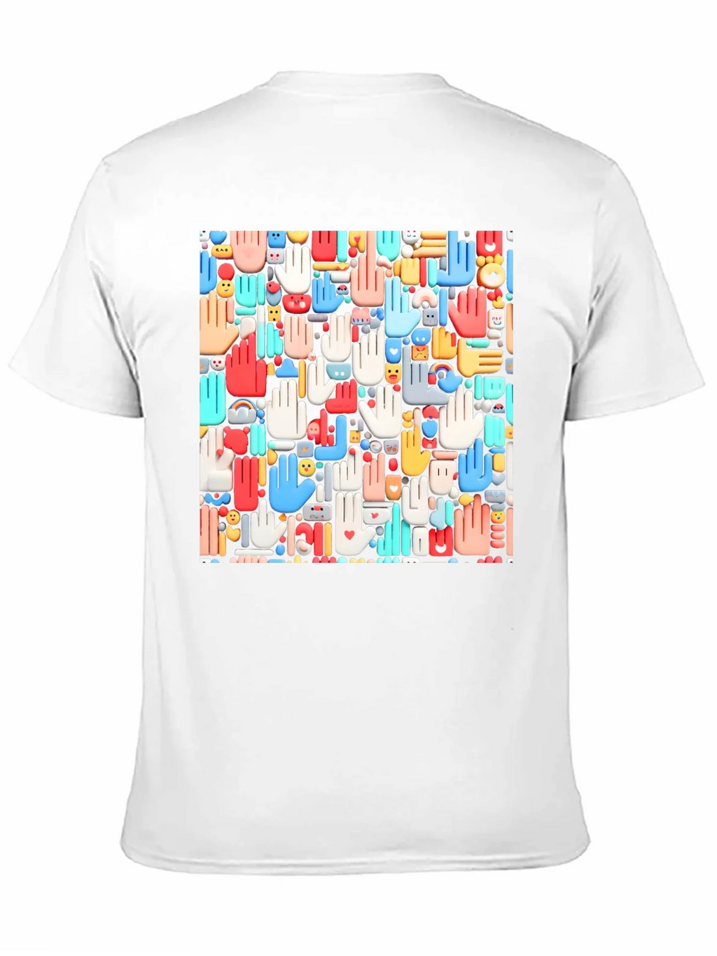Hands Patterned Black T-Shirt product image 10