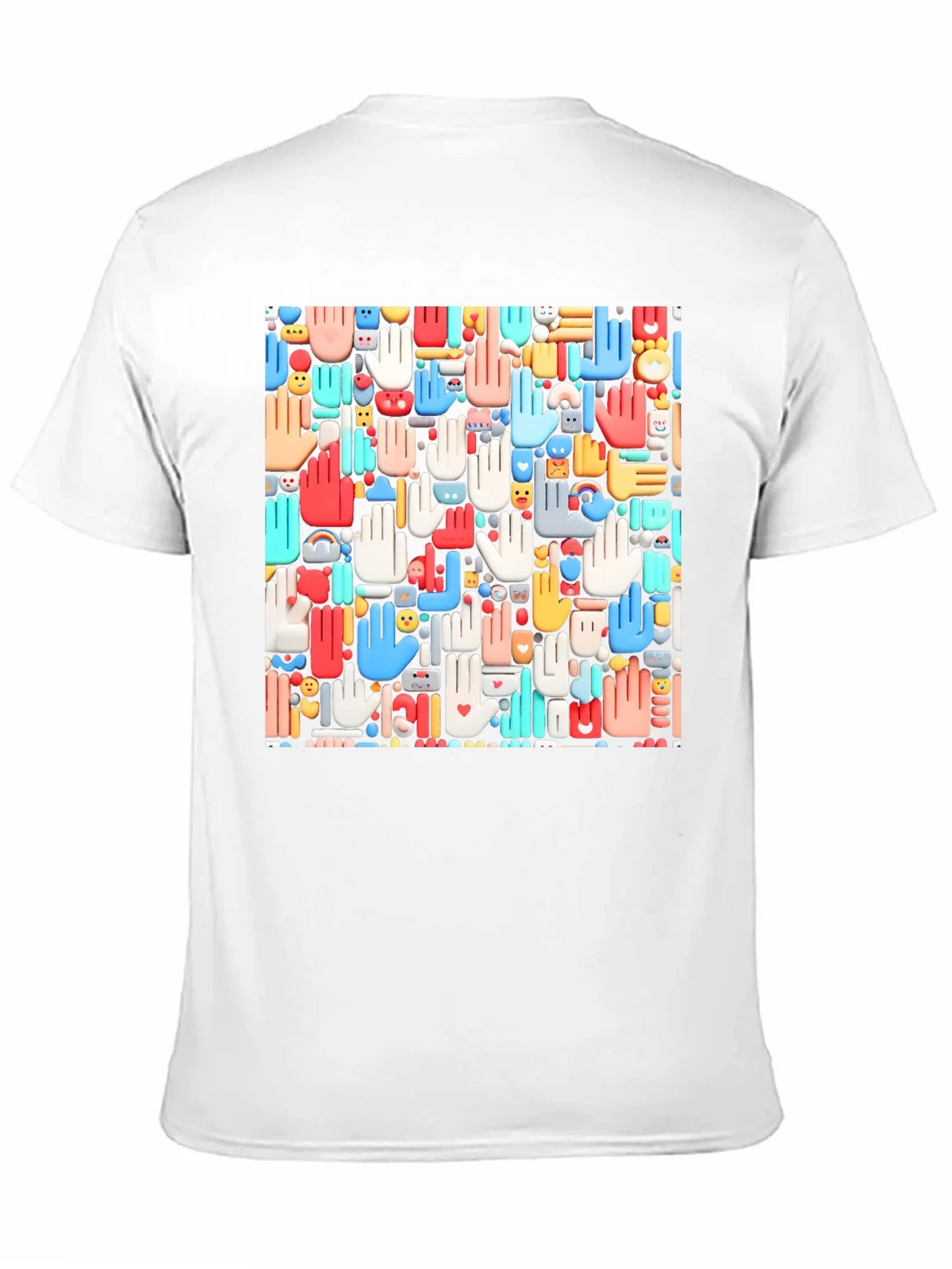 Hands Patterned Black T-Shirt product image 10