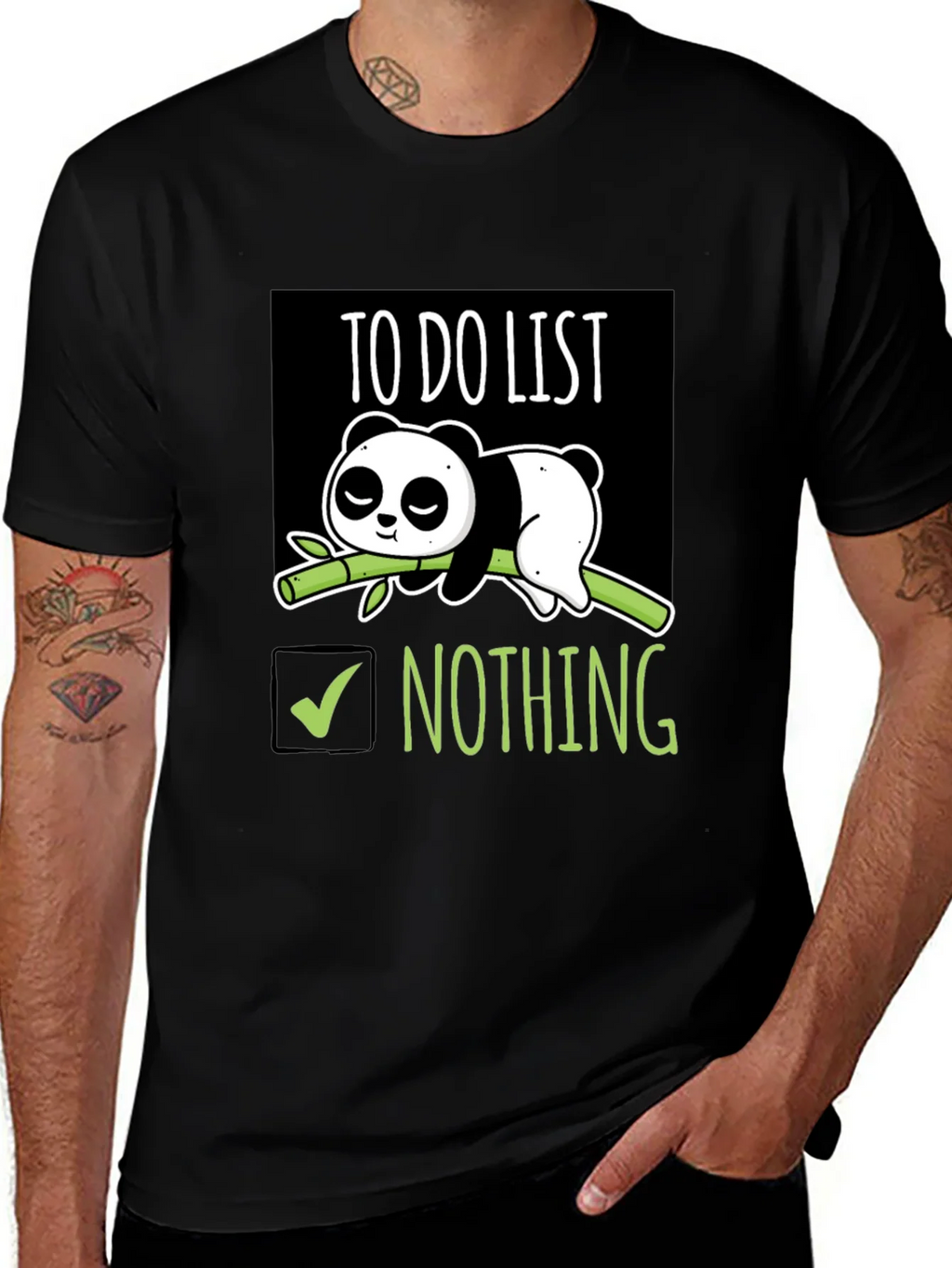 Lazy Panda To-Do List T-Shirt product image 1