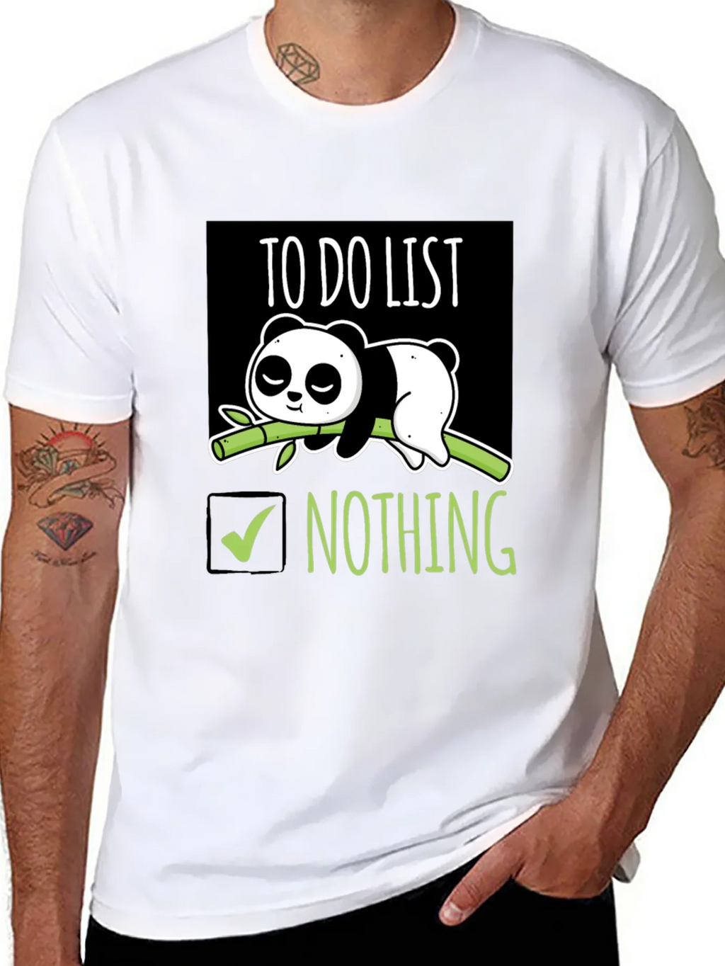 Lazy Panda To-Do List T-Shirt product image 6