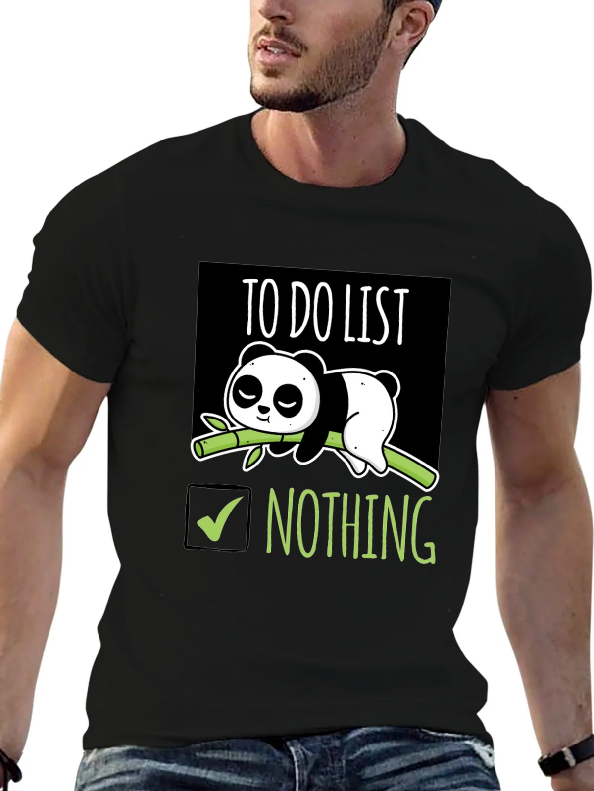Lazy Panda To-Do List T-Shirt product image 5