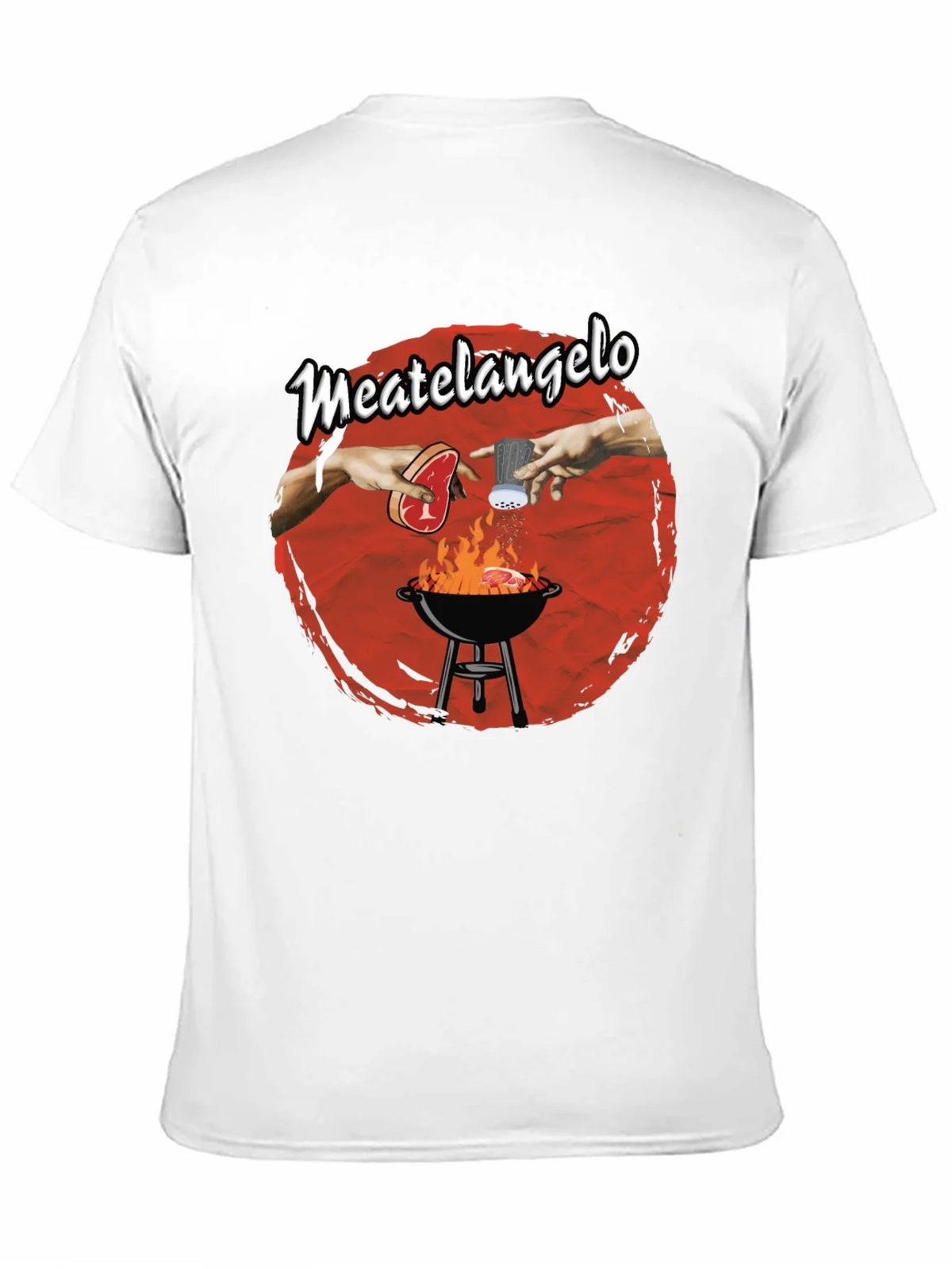 Meatangelo T-Shirt - Creation of Adam BBQ Design product image 10