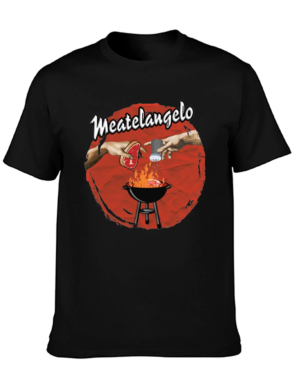 Meatangelo T-Shirt - Creation of Adam BBQ Design product image 3