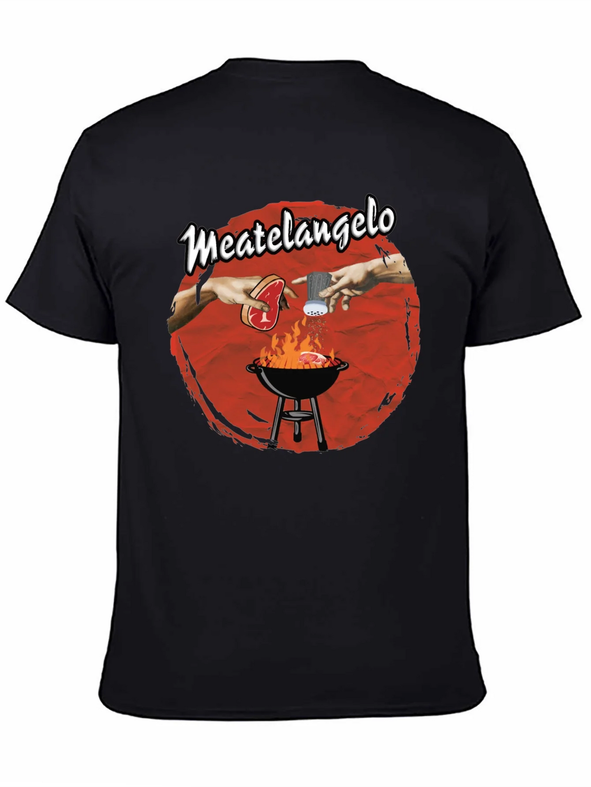 Meatangelo T-Shirt - Creation of Adam BBQ Design product image 4