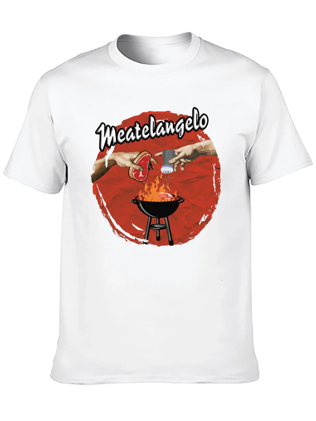 Meatangelo T-Shirt - Creation of Adam BBQ Design product image 9