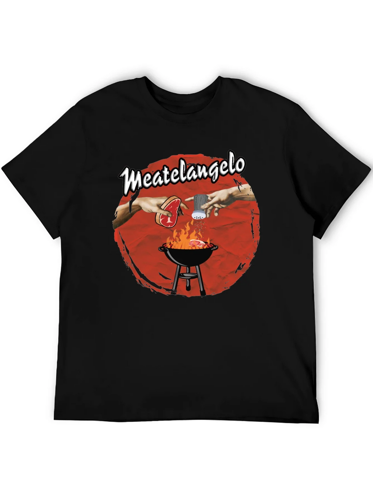 Meatangelo T-Shirt - Creation of Adam BBQ Design product image 5