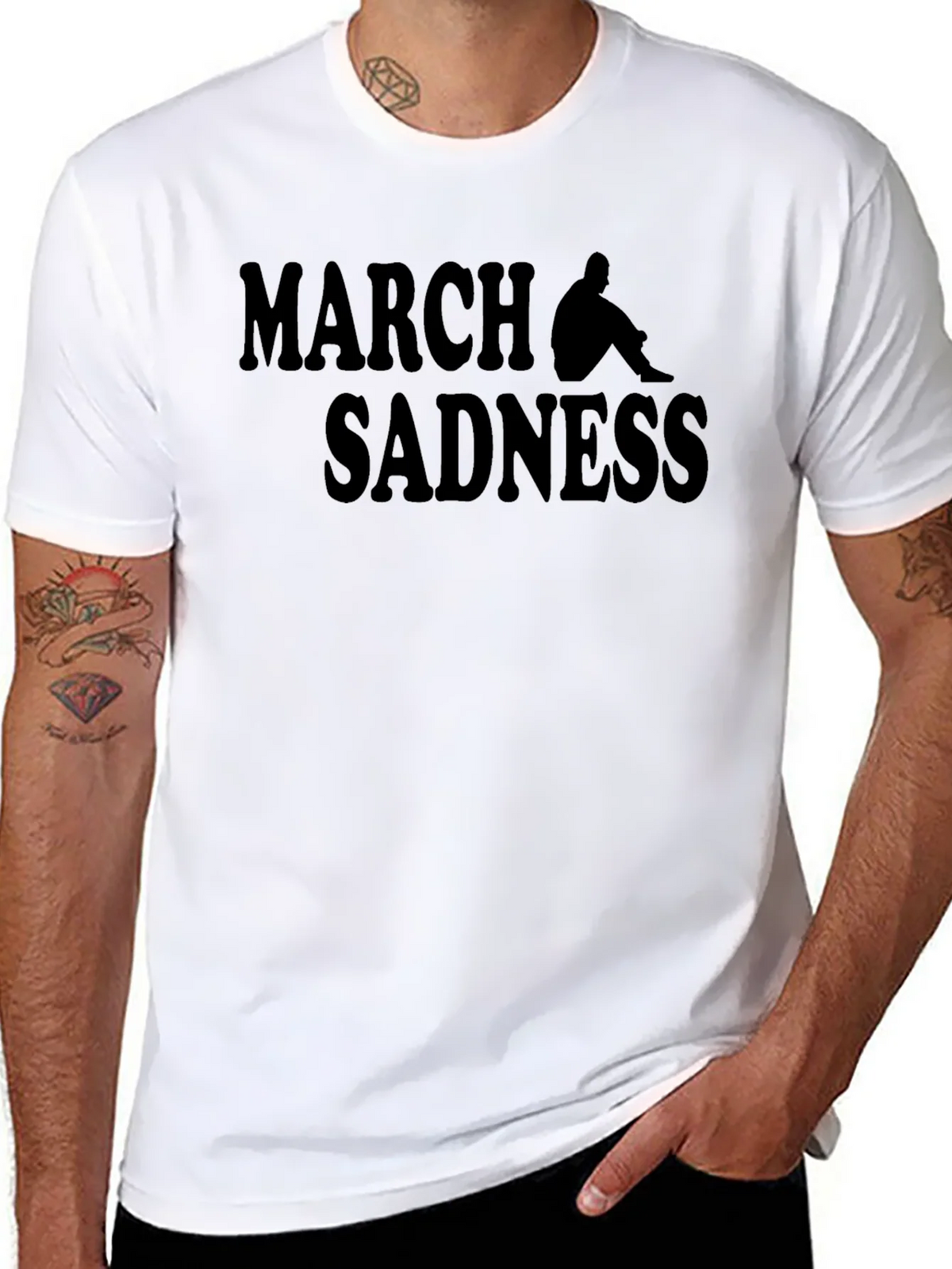 March Sadness Graphic Tee - Black product image 7