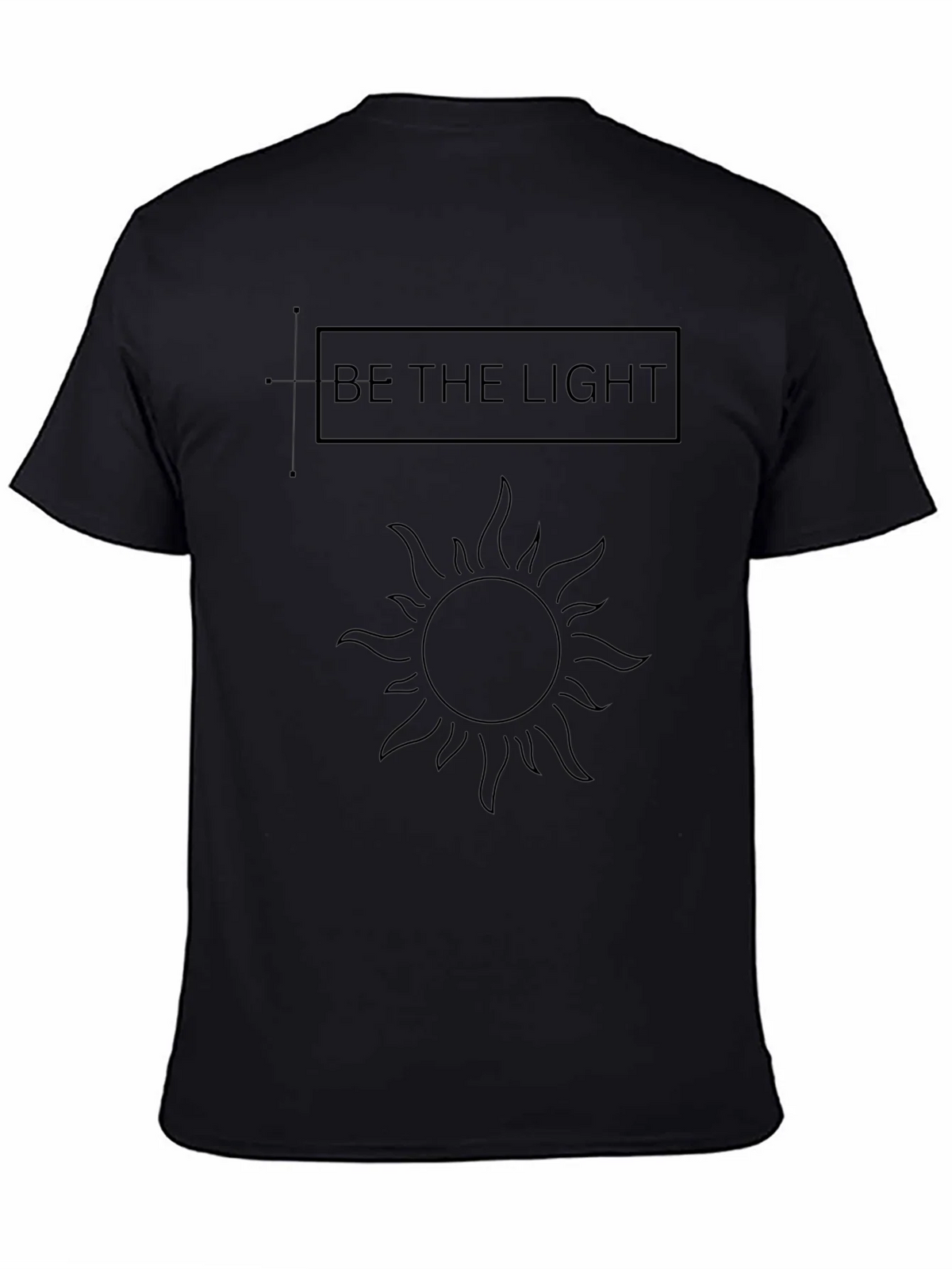 Be The Light Graphic Tee - Stylish Mens Black T-Shirt product image 2