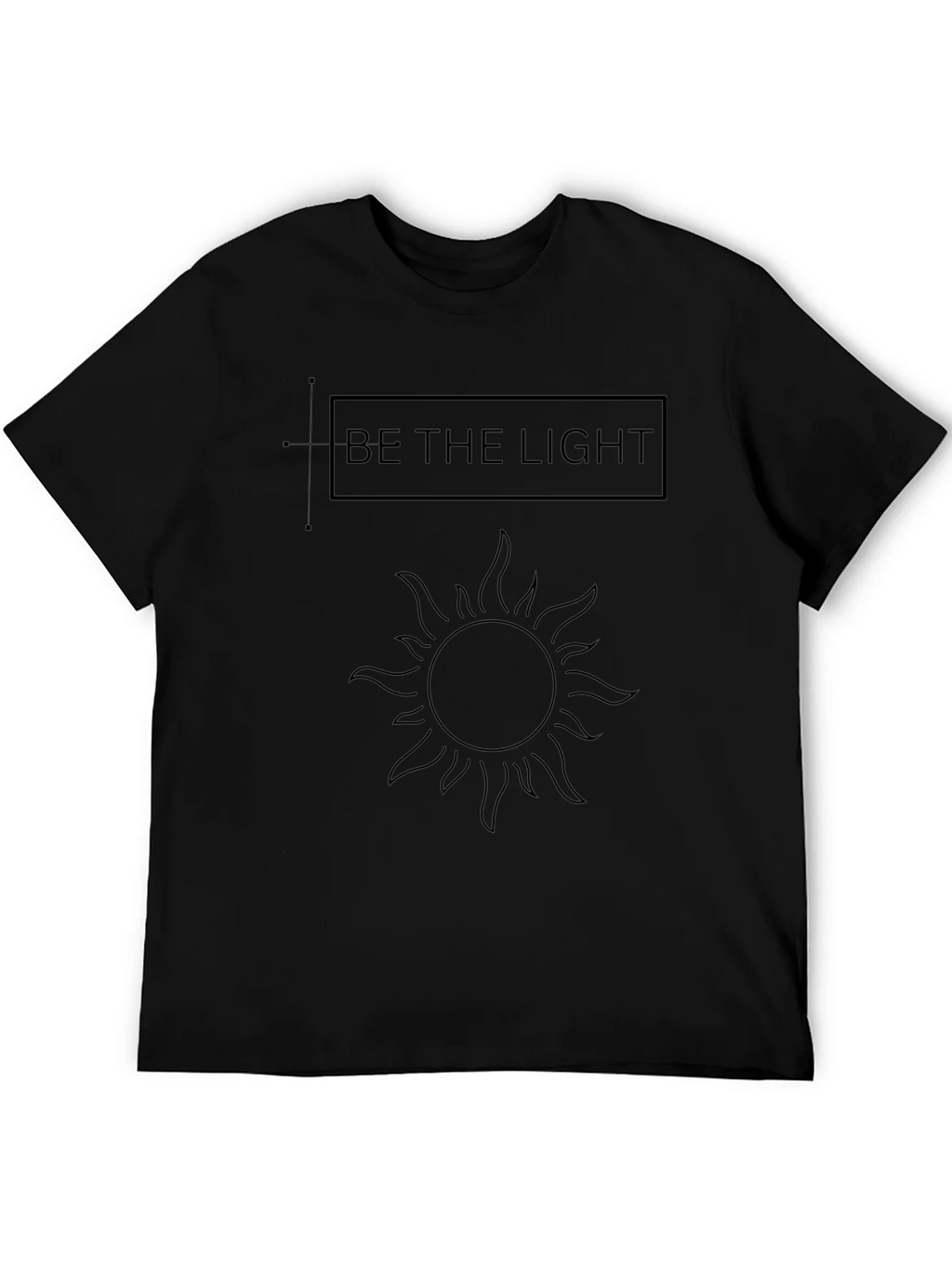 Be The Light Graphic Tee - Stylish Mens Black T-Shirt product image 3