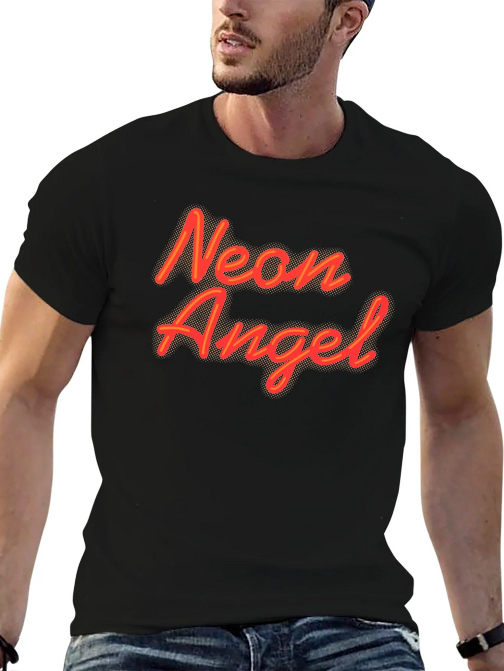 Neon Angel Black Graphic Tee product image 4