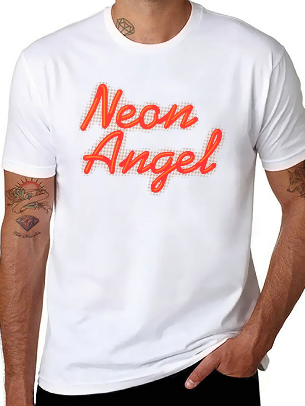 Neon Angel Black Graphic Tee product image 5
