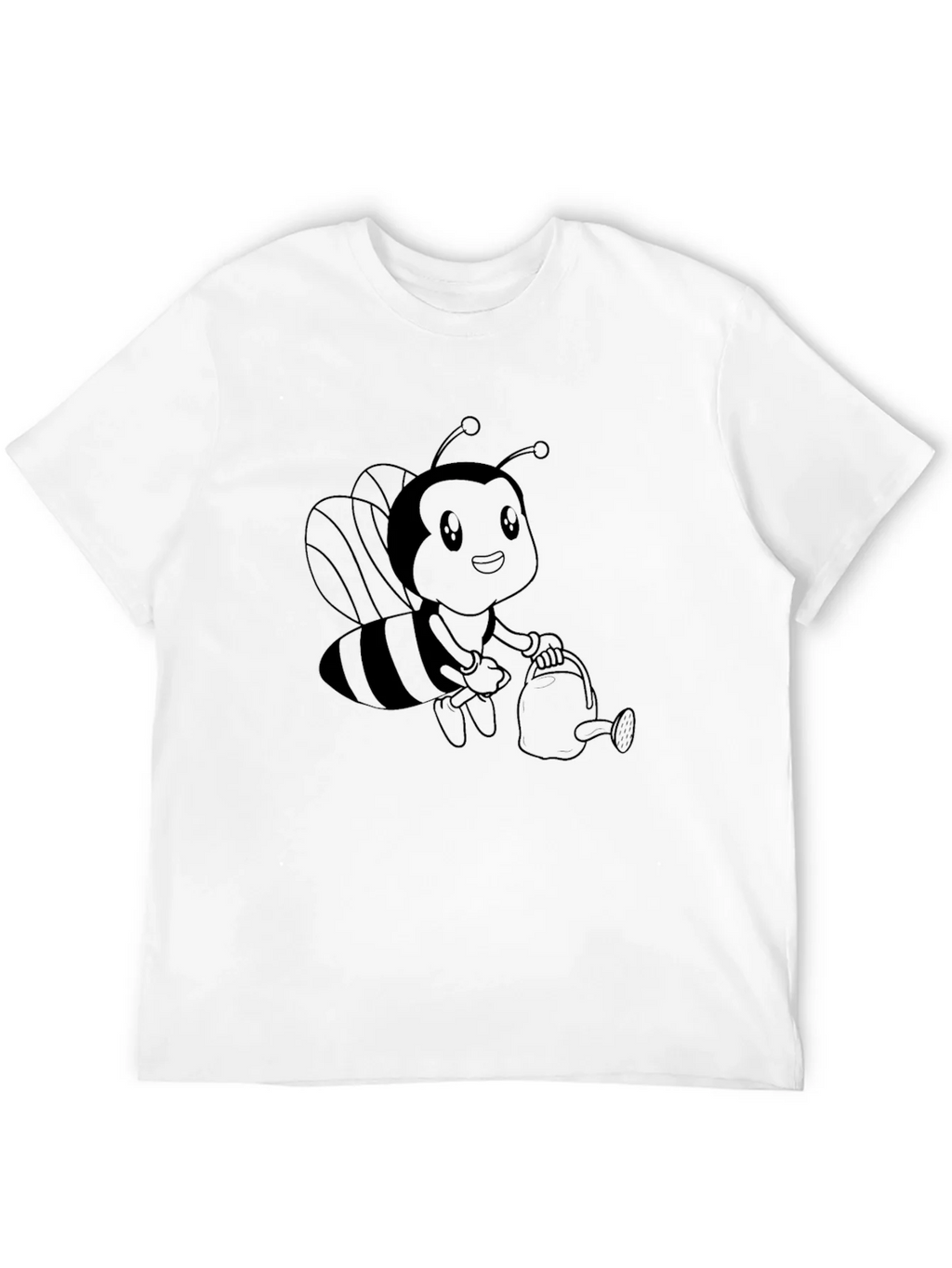 Cute Bee Graphic Tee - Black Cotton Comfort product image 11