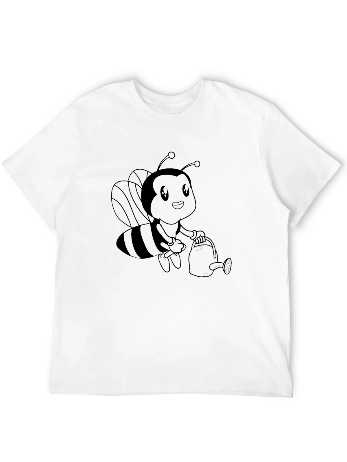 Cute Bee Graphic Tee - Black Cotton Comfort product image 11