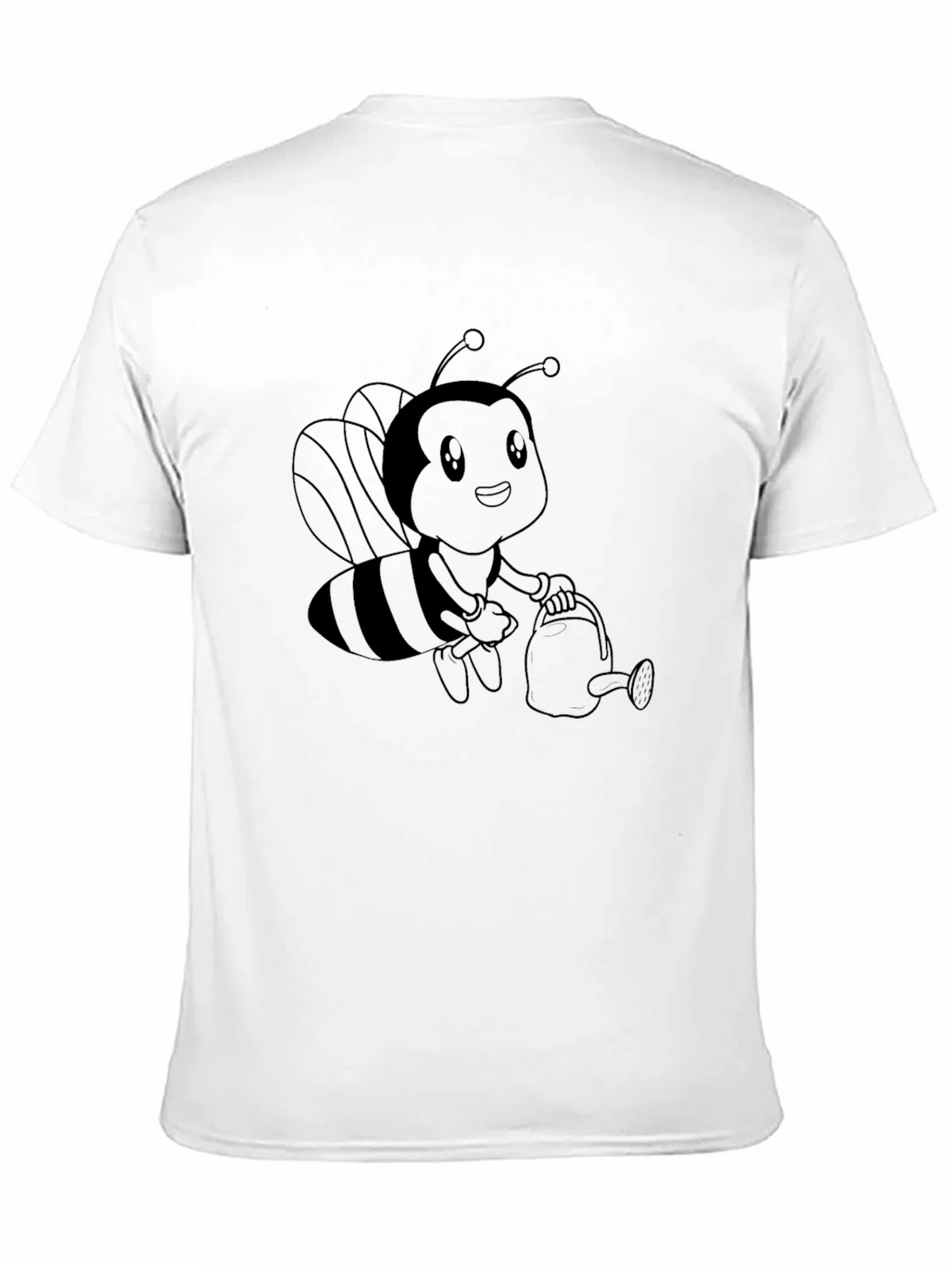 Cute Bee Graphic Tee - Black Cotton Comfort product image 10