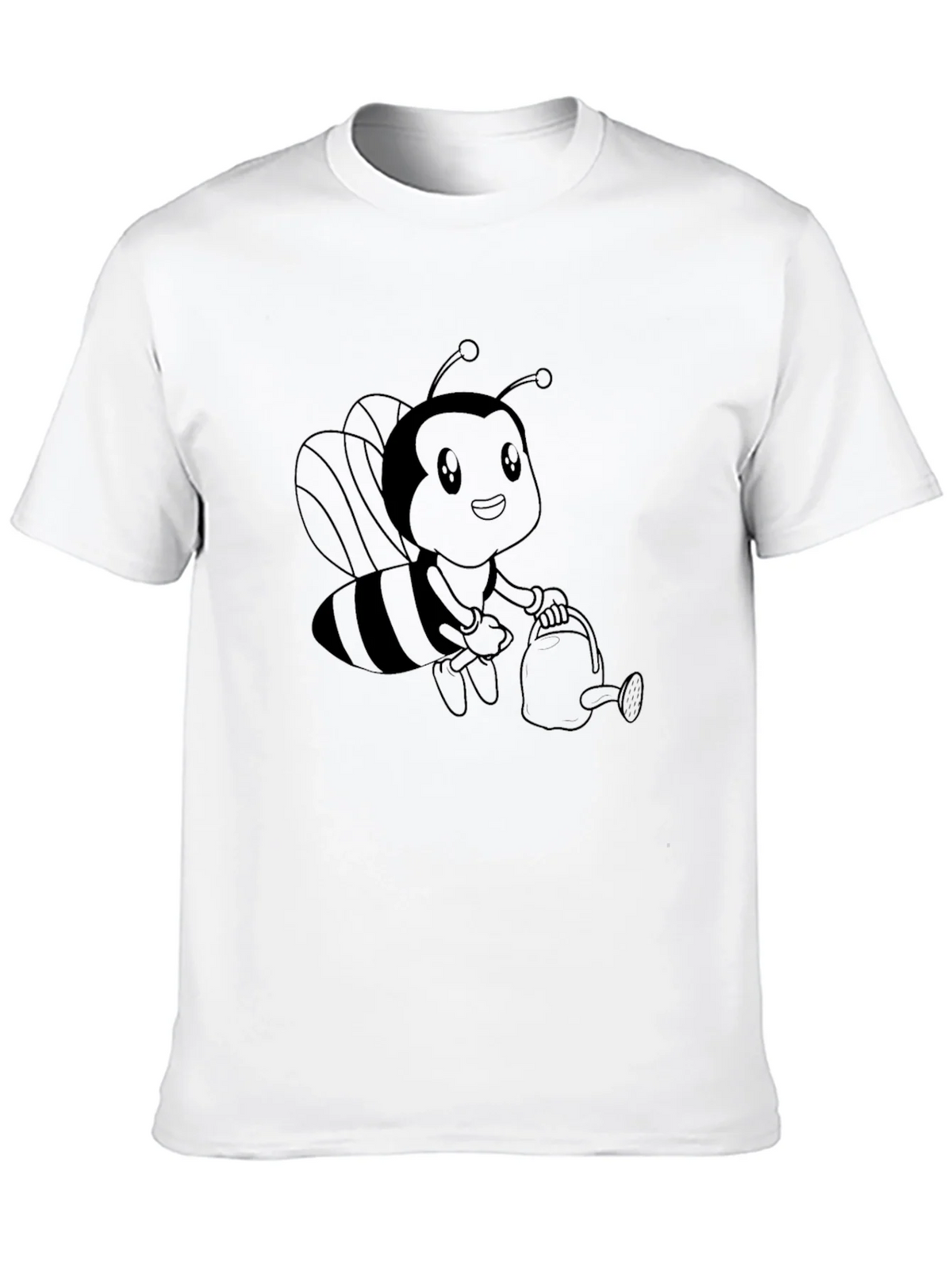 Cute Bee Graphic Tee - Black Cotton Comfort product image 9