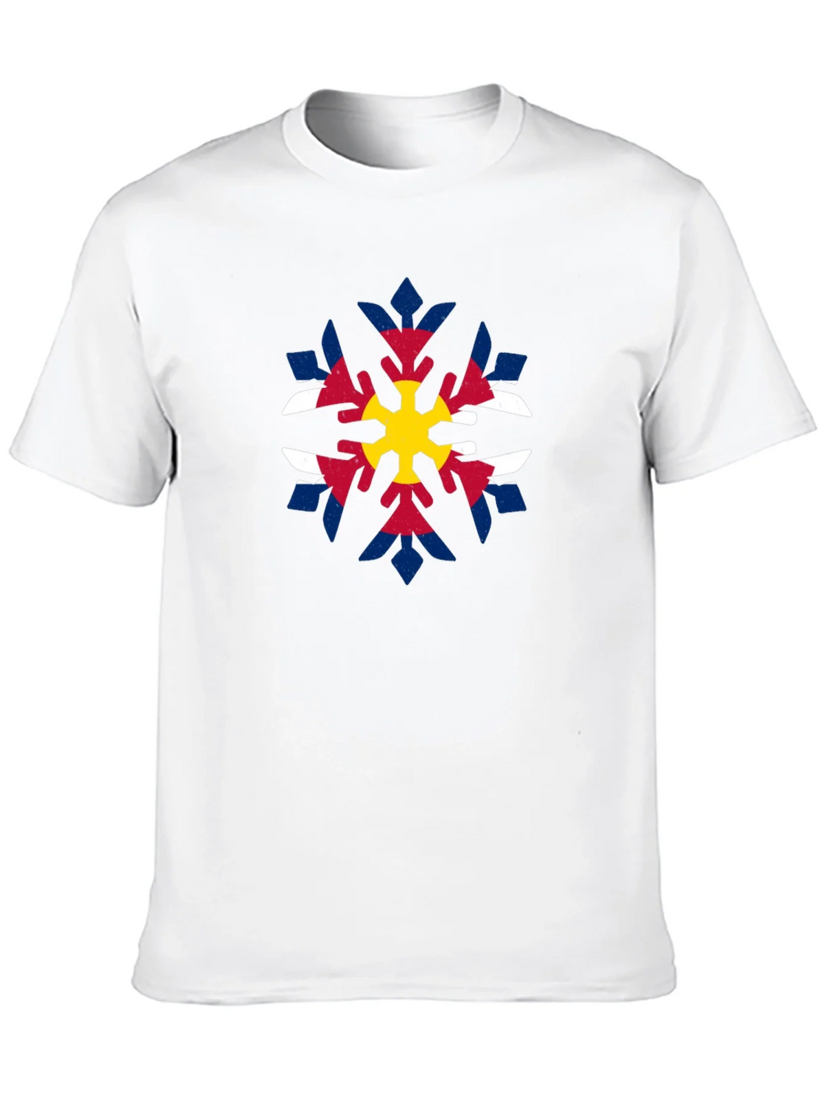 Colorado Flag Snowflake Graphic Tee - Black product image 9