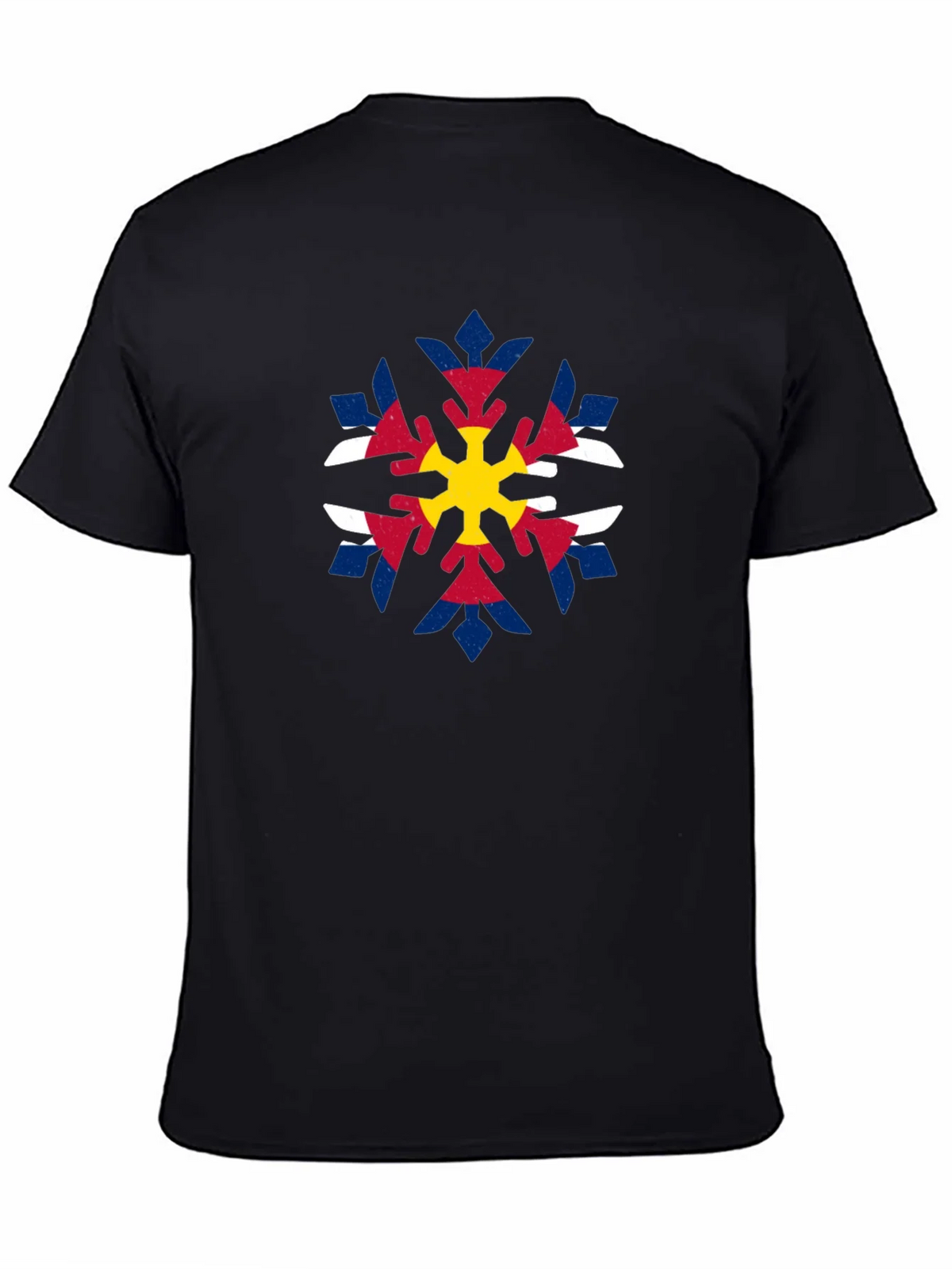 Colorado Flag Snowflake Graphic Tee - Black product image 4