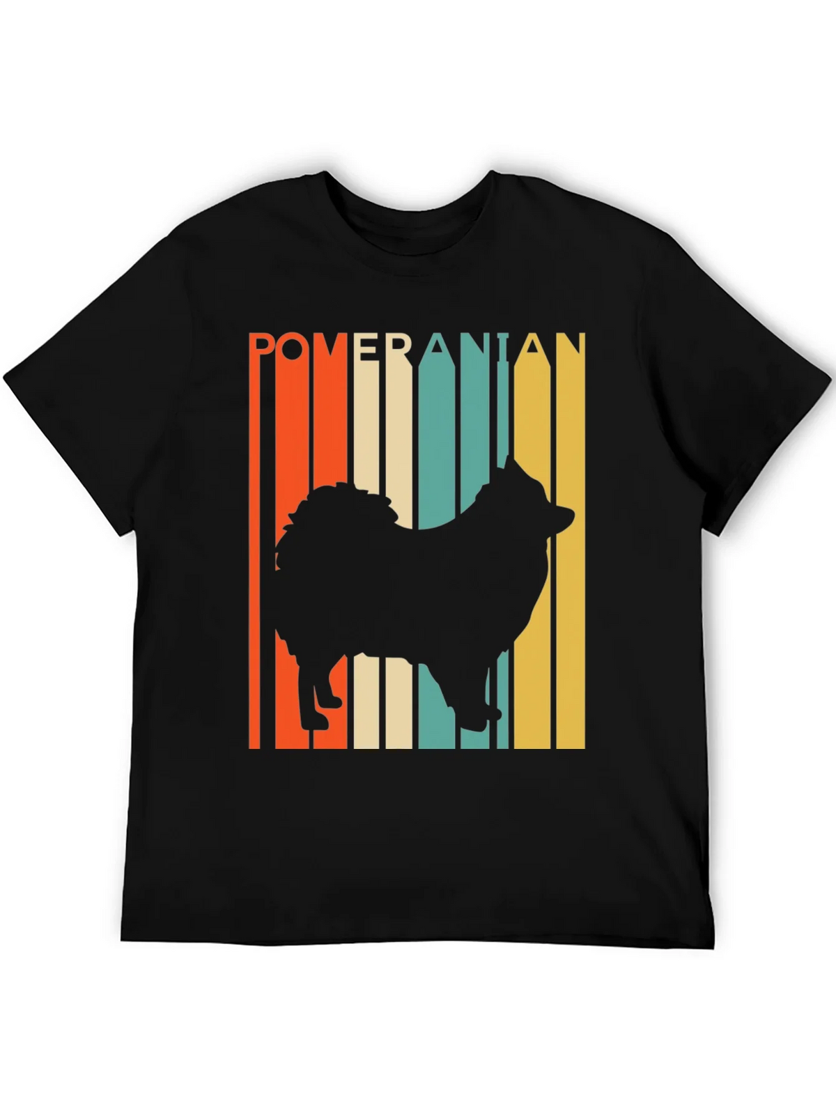 Pomeranian Silhouette Retro Graphic Tee product image 5