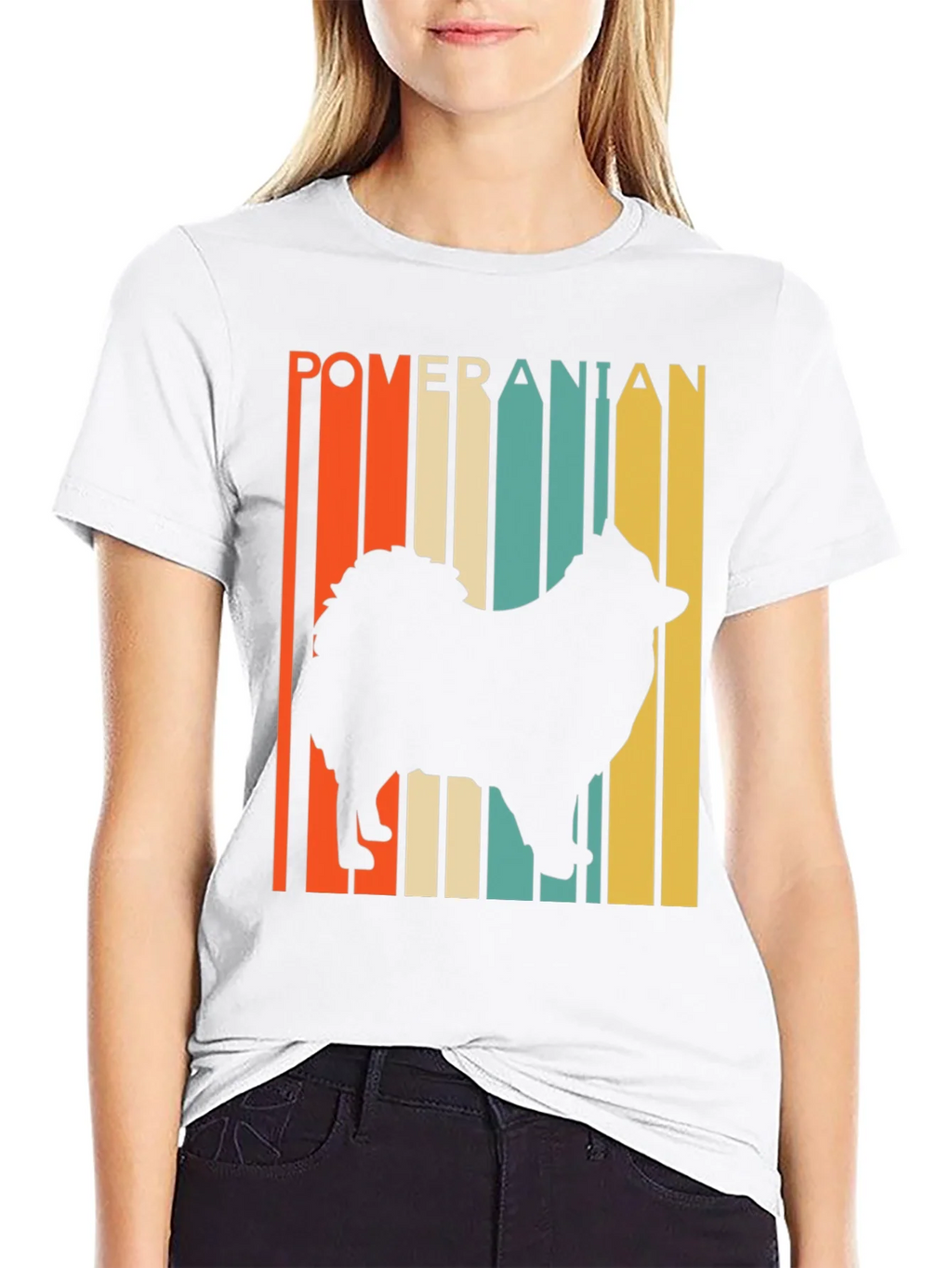 Pomeranian Silhouette Retro Graphic Tee product image 8