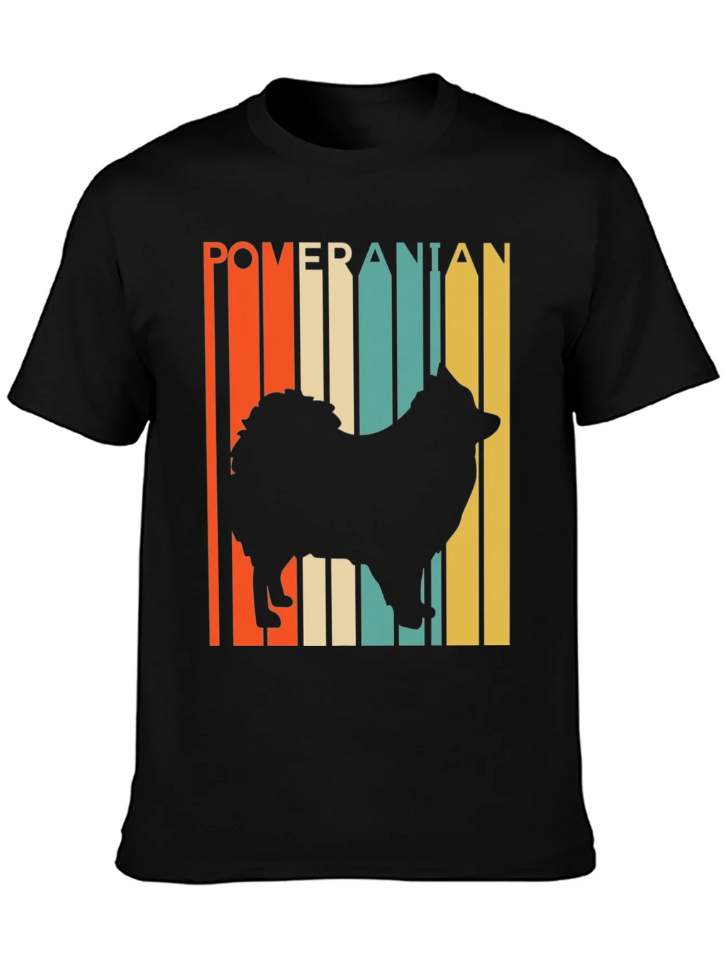Pomeranian Silhouette Retro Graphic Tee product image 3