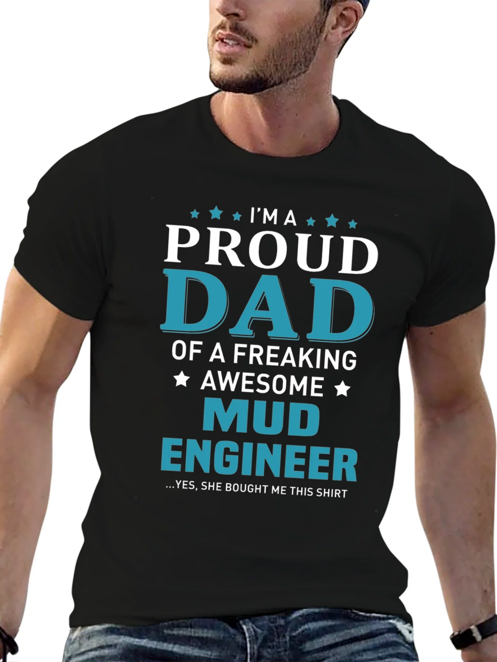 Proud Mud Engineer Dad T-Shirt product image 6