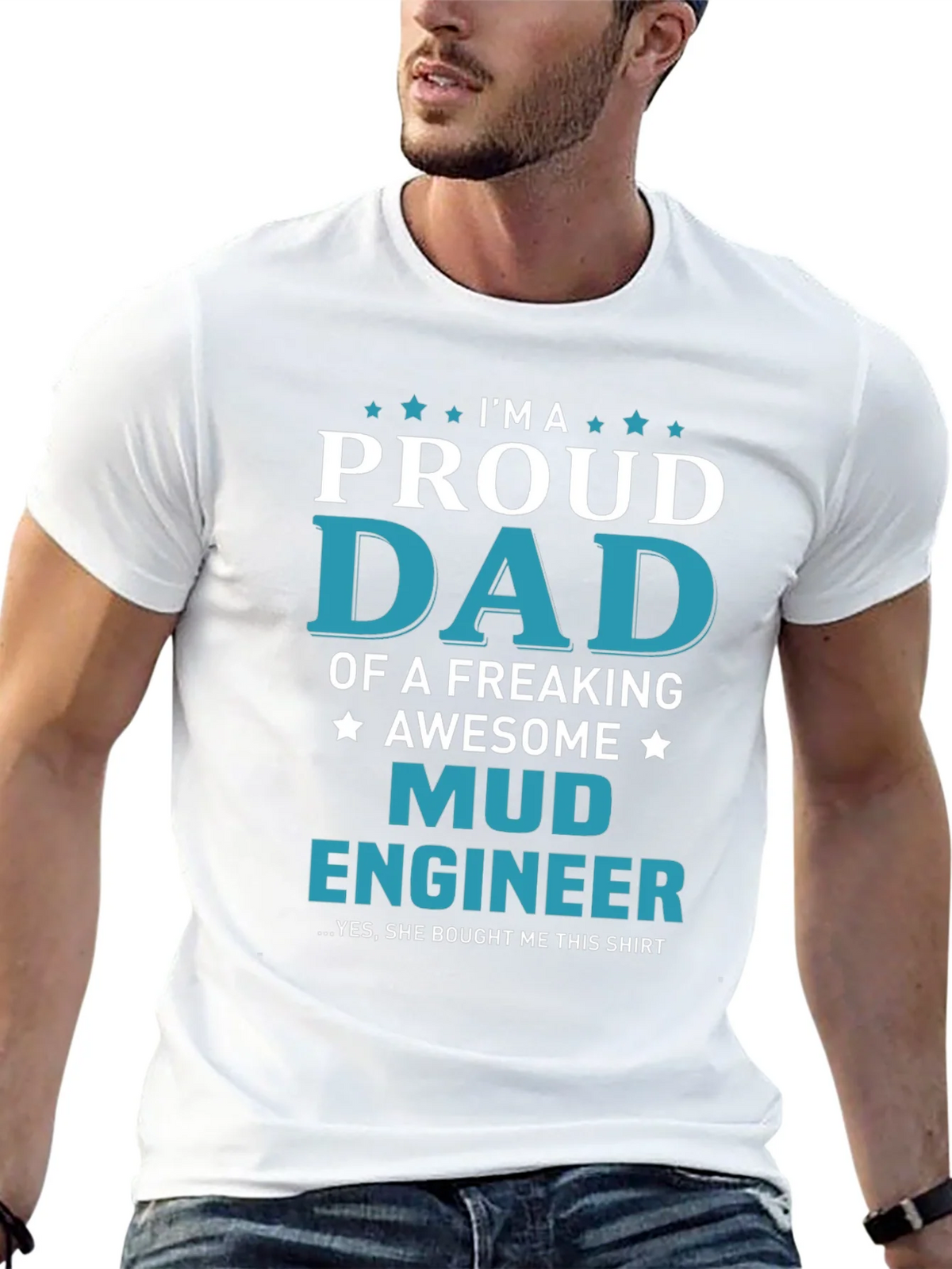 Proud Mud Engineer Dad T-Shirt product image 12