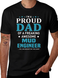 Proud Mud Engineer Dad T-Shirt product image 1