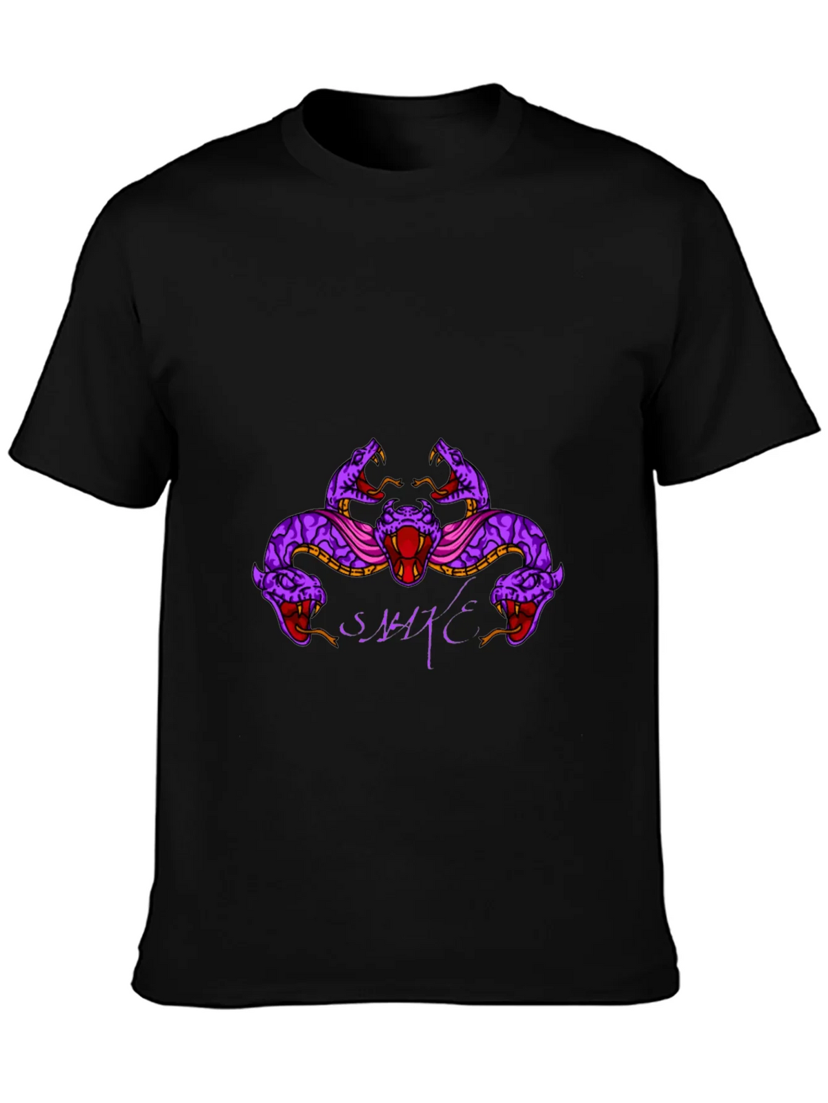 Mens Black Snake Graphic T-Shirt product image 3