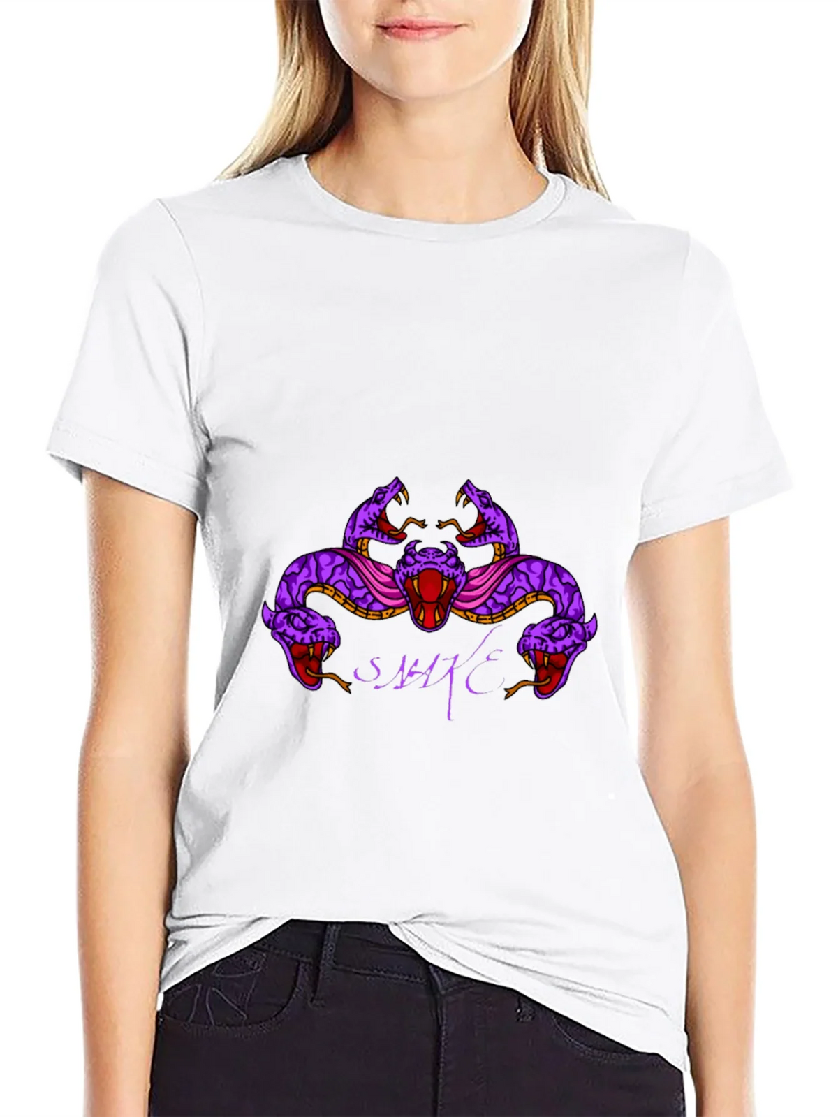 Mens Black Snake Graphic T-Shirt product image 8