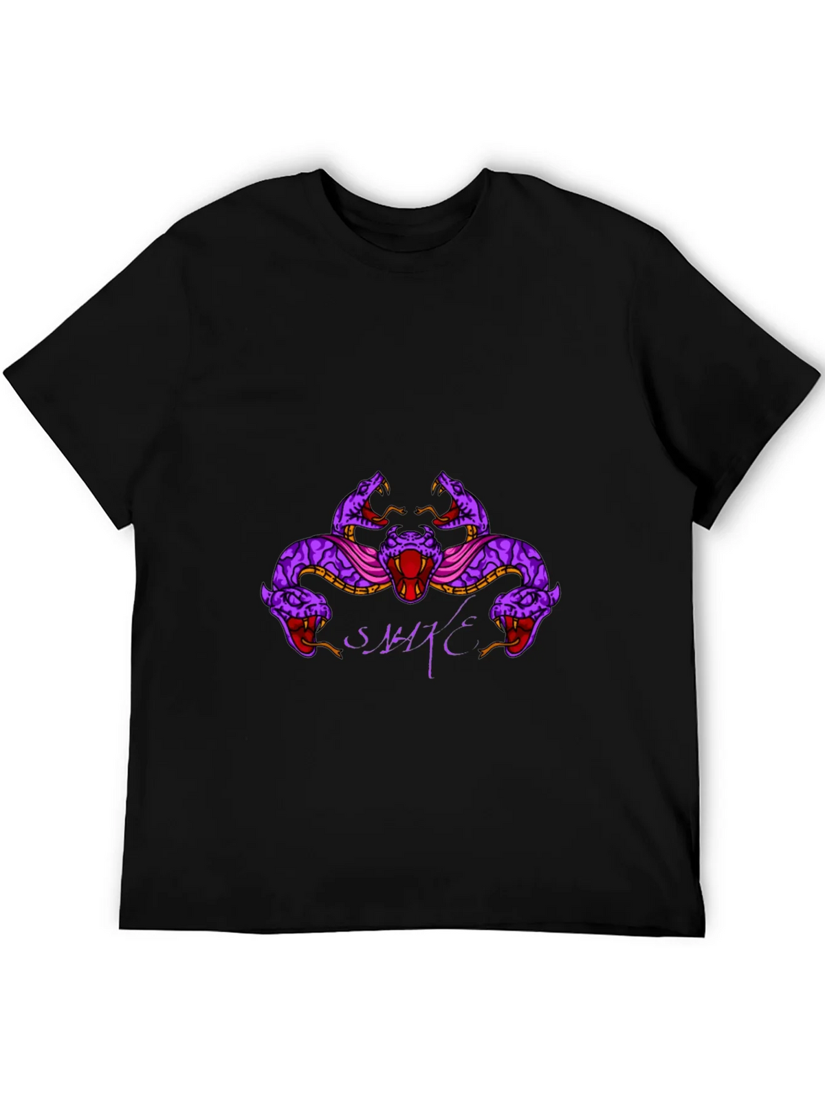 Mens Black Snake Graphic T-Shirt product image 5