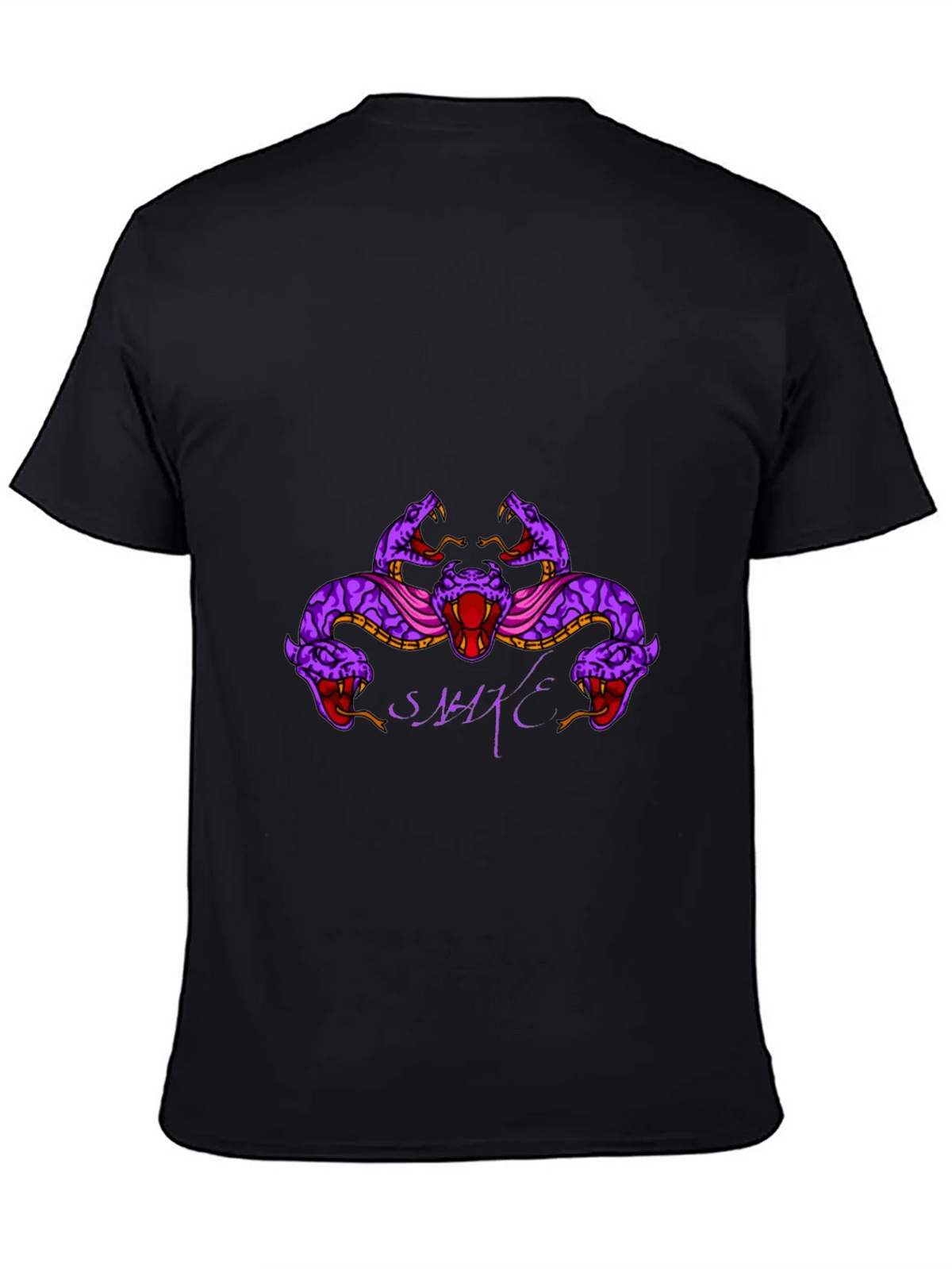 Mens Black Snake Graphic T-Shirt product image 4