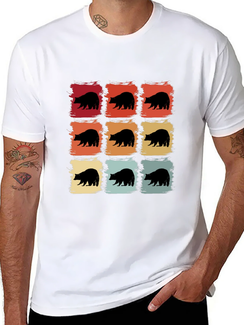 Retro Bear Graphic Tee - Black product image 5