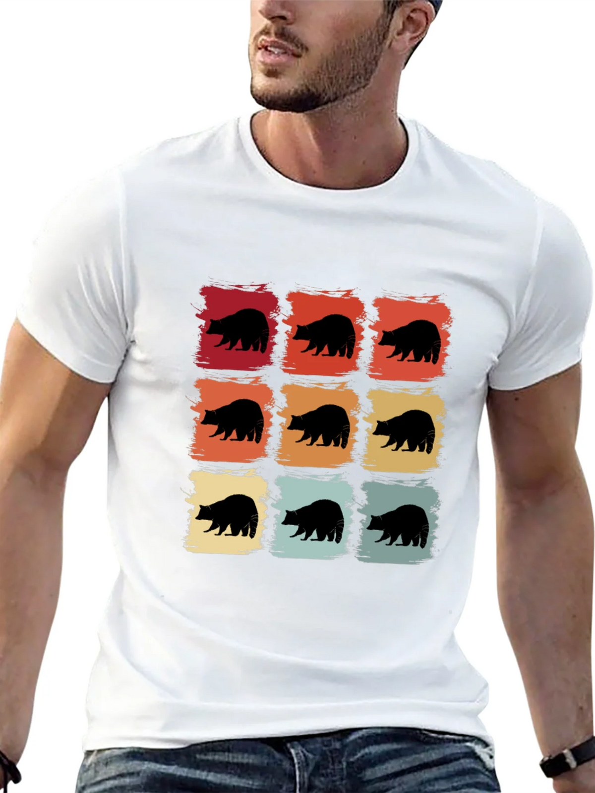 Retro Bear Graphic Tee - Black product image 9