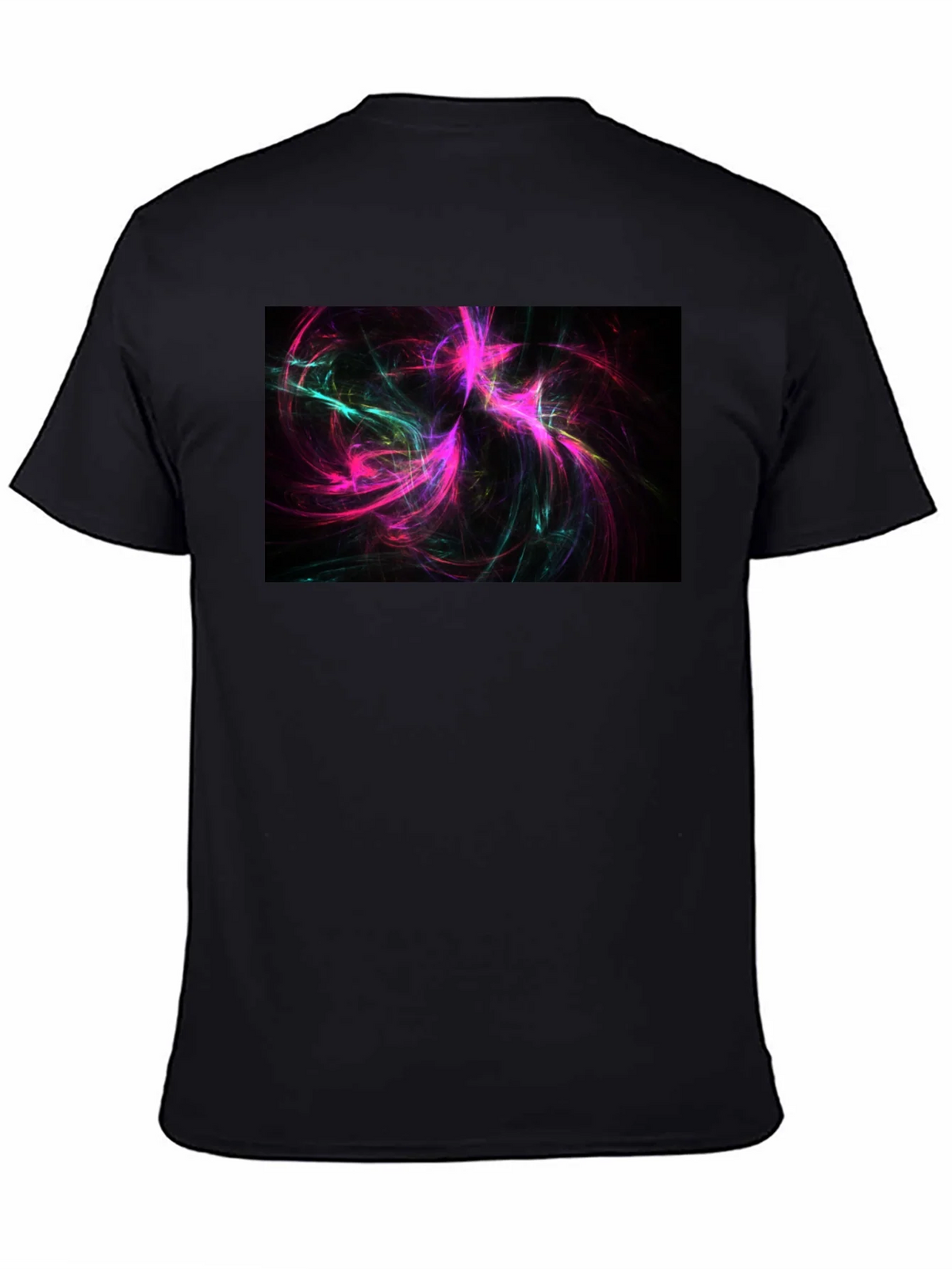 Abstract Swirls Black Tee - Vivid Graphic Print product image 2
